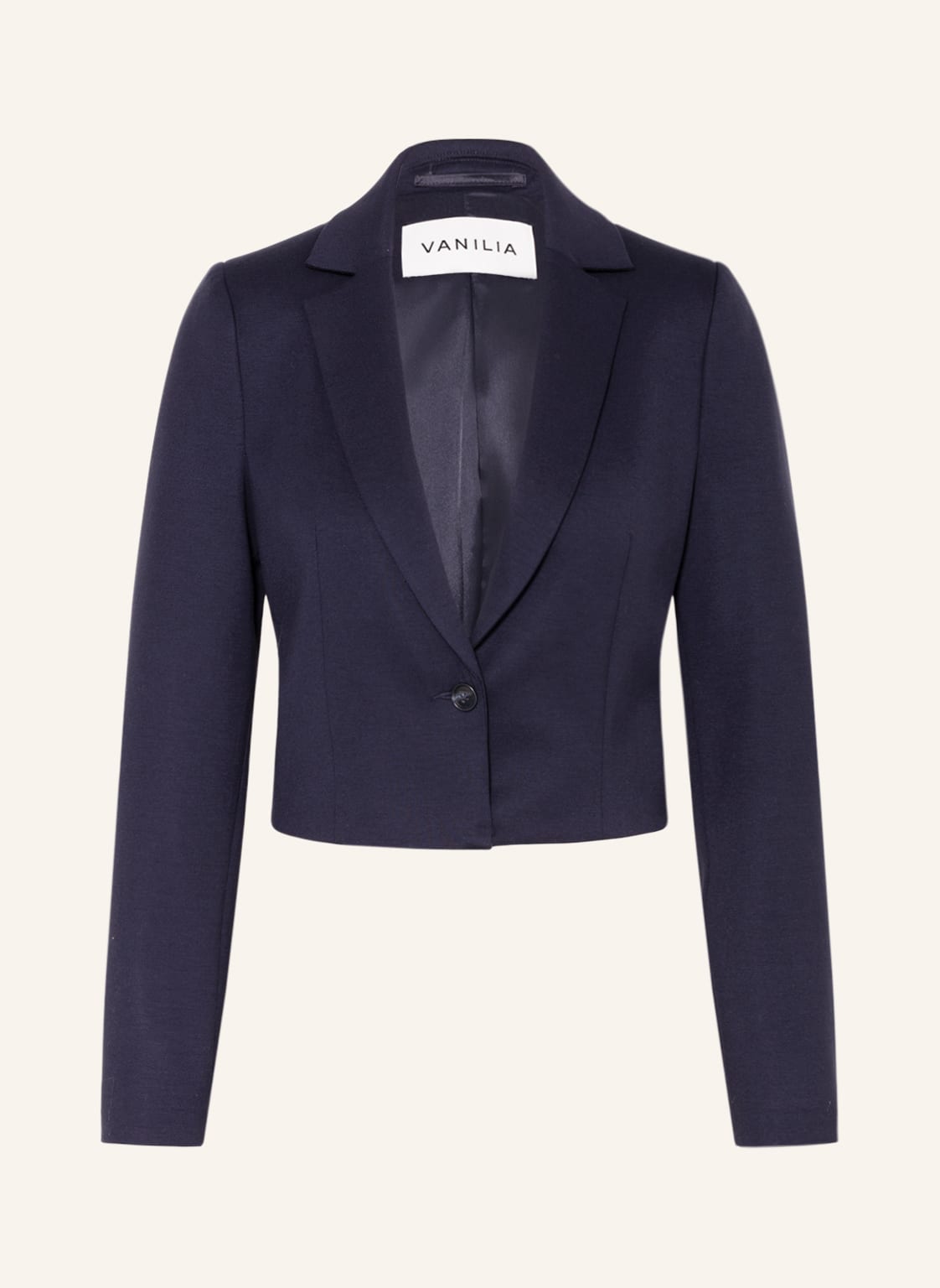 Image of Vanilia Cropped-Blazer Aus Jersey blau