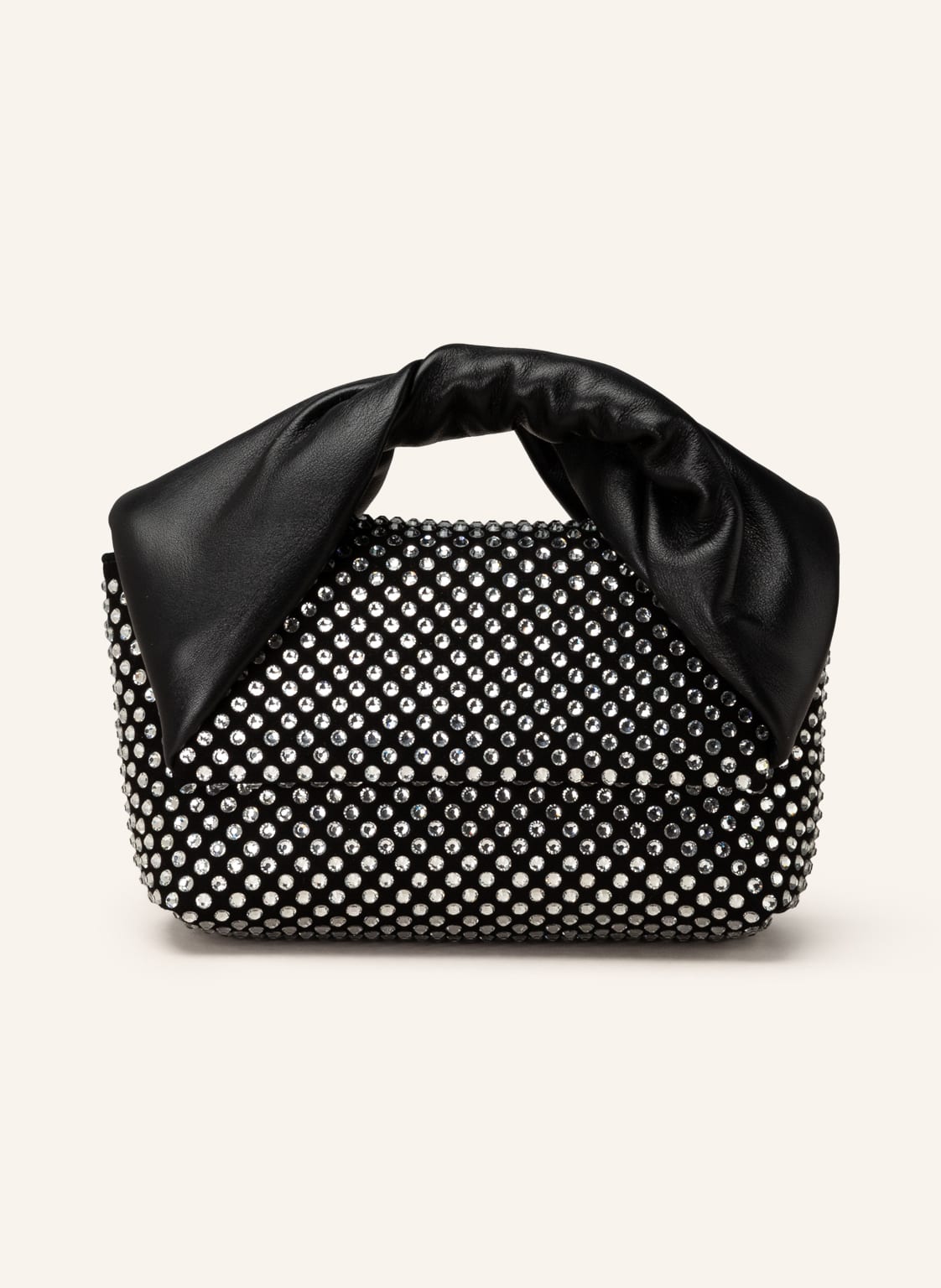 Image of Jw Anderson Handtasche Midi Twister Mit Schmucksteinen schwarz