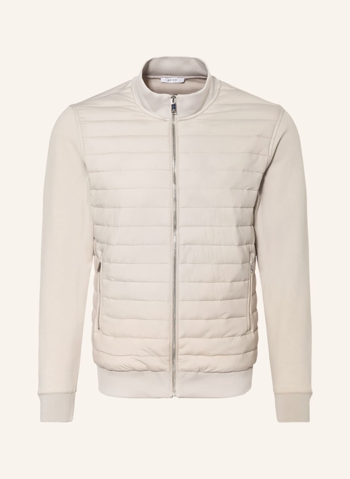 Image of Reiss Jerseyjacke Flintoff Im Materialmix beige