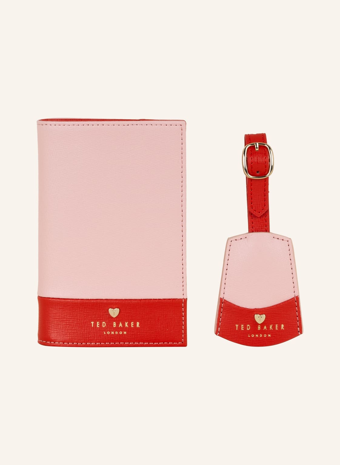 Image of Ted Baker Set Keyana: Reisepass-Etui Und Anhänger pink