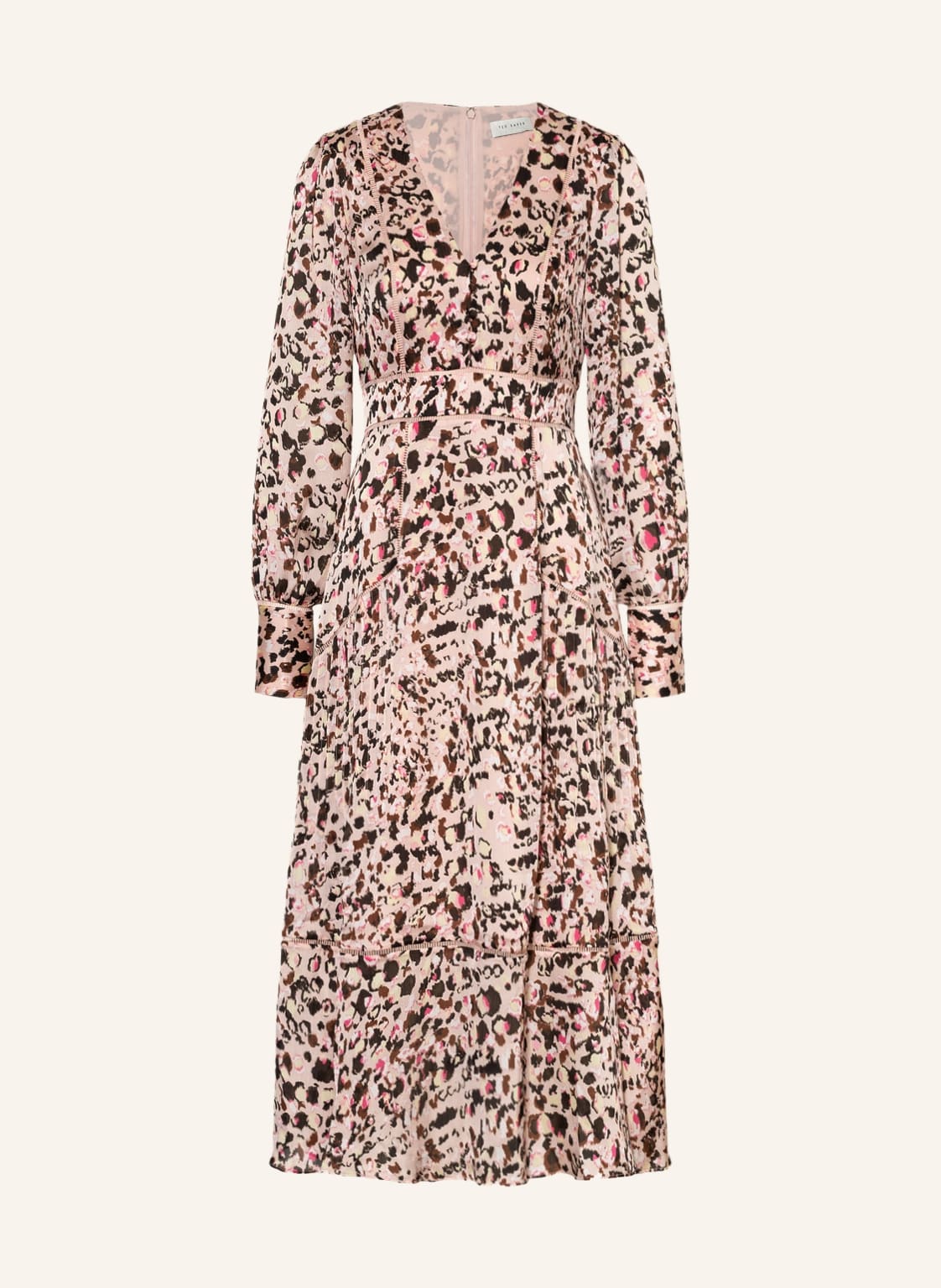 Image of Ted Baker Kleid Luceeya Mit Volants beige