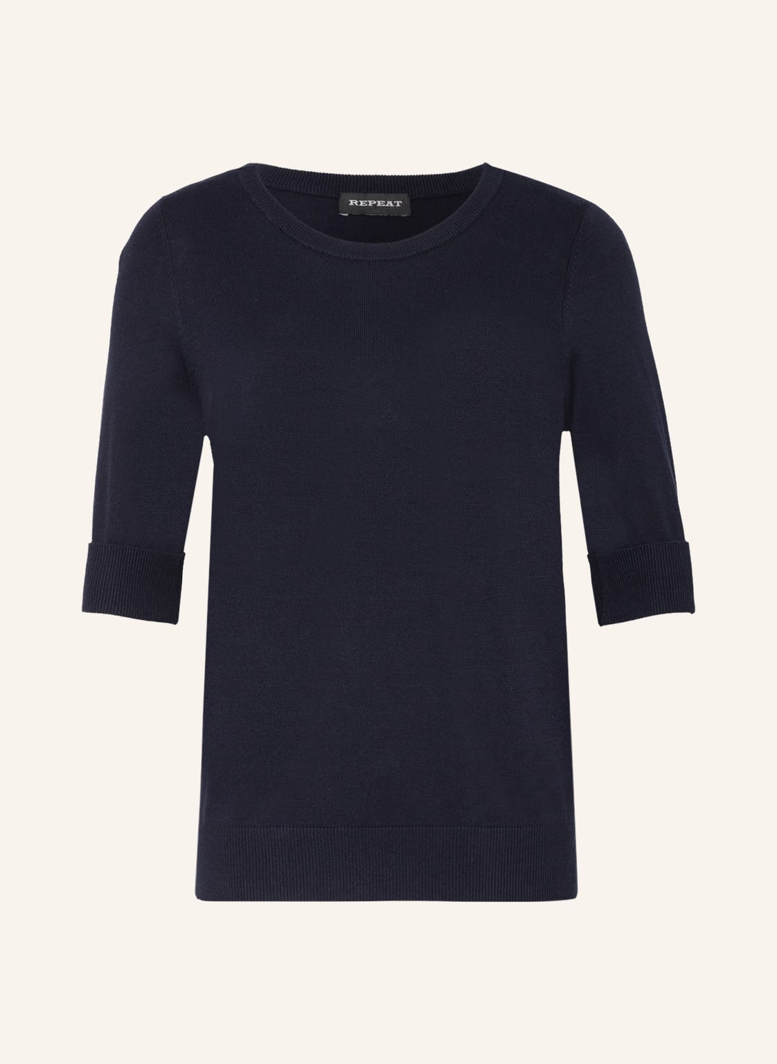 Image of Repeat Pullover Mit 3/4-Arm blau