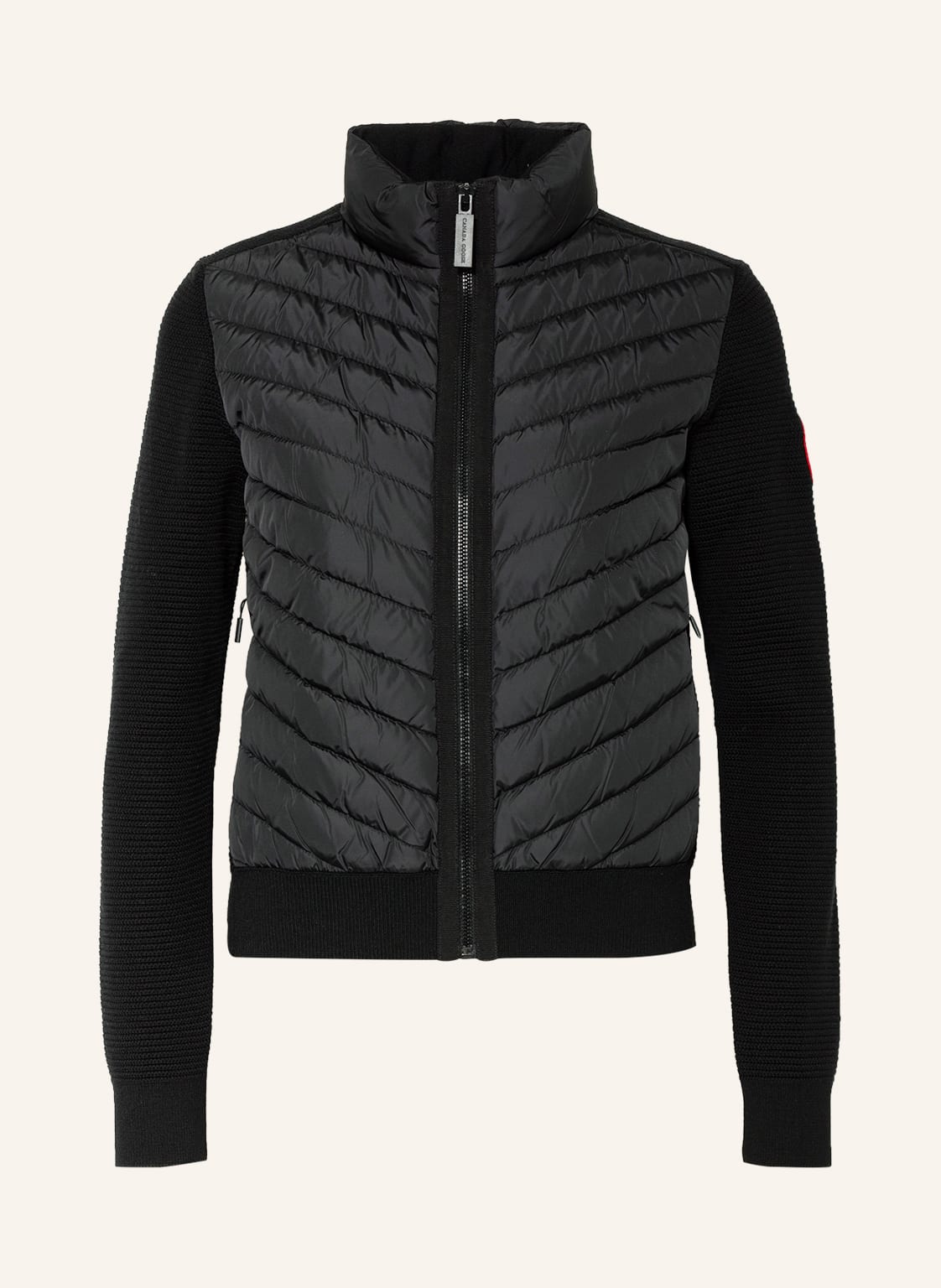 Image of Canada Goose Strickjacke Hybridge Im Materialmix schwarz