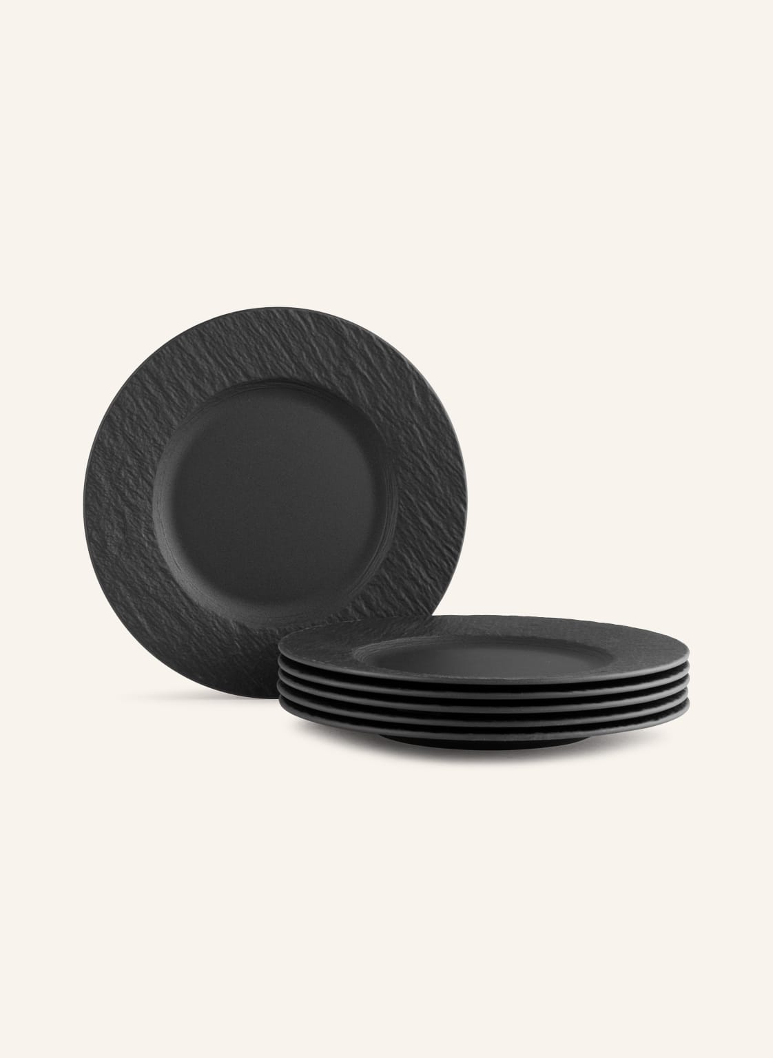 Image of Villeroy & Boch 6er-Set Dessertteller Manufacture Rock schwarz