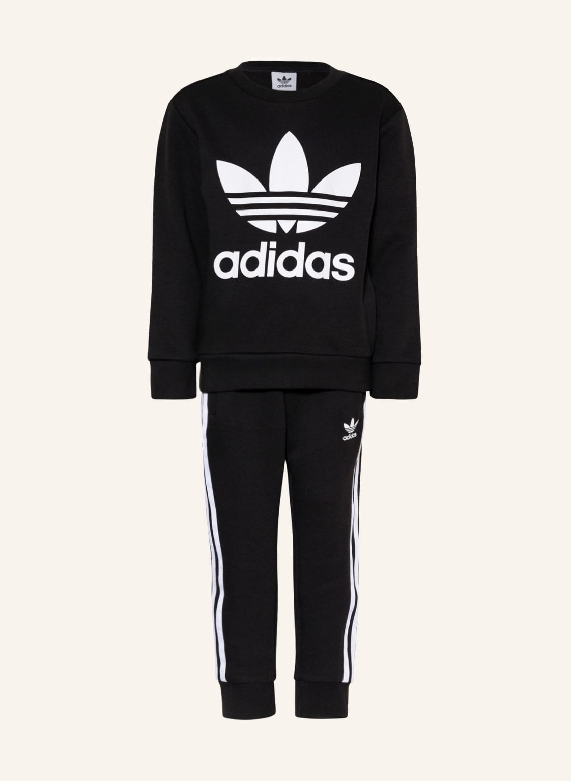 Image of Adidas Originals Set Crew: Sweatshirt Und Sweatpants schwarz