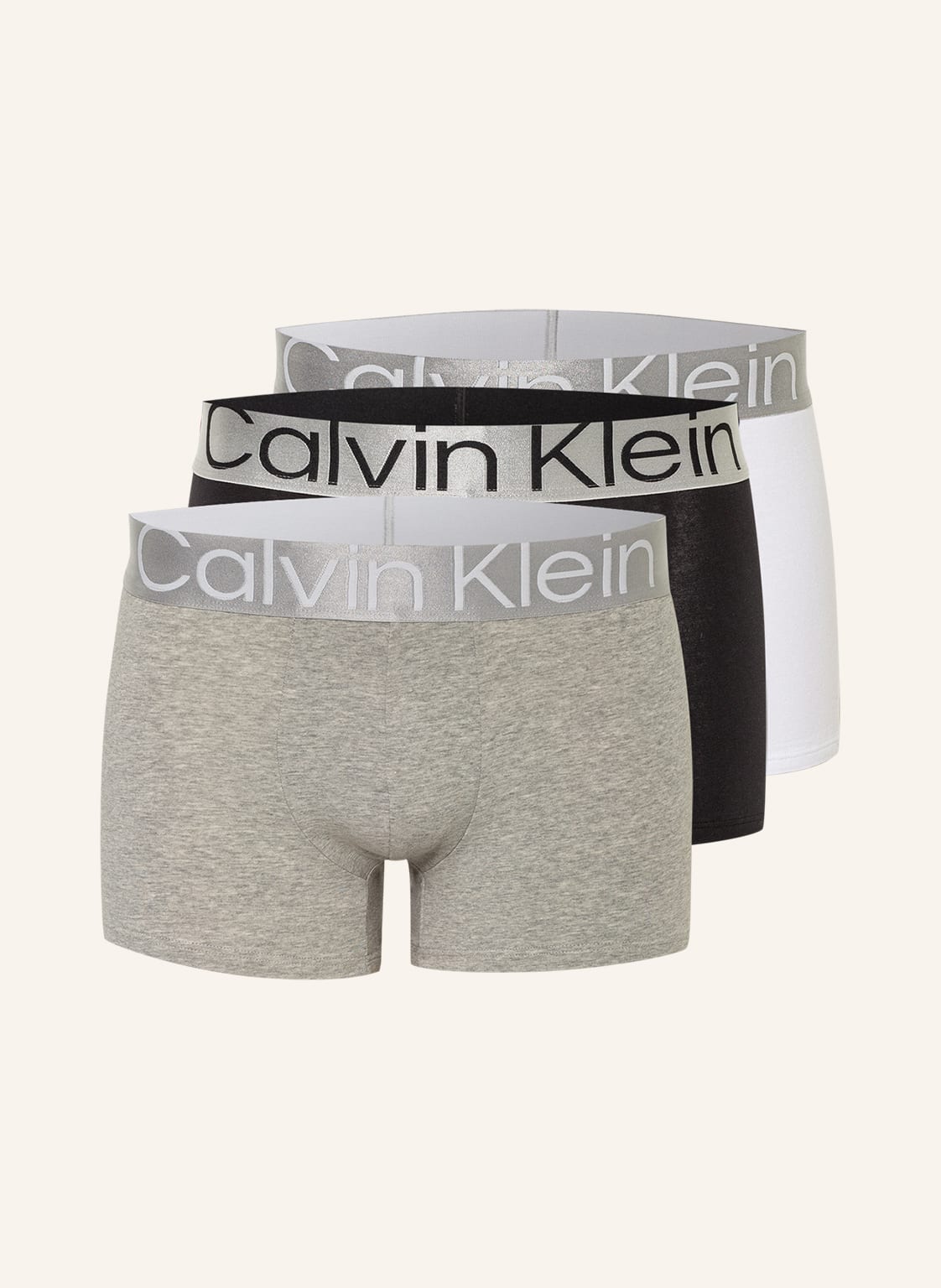Image of Calvin Klein 3er-Pack Boxershorts Steel Cotton grau