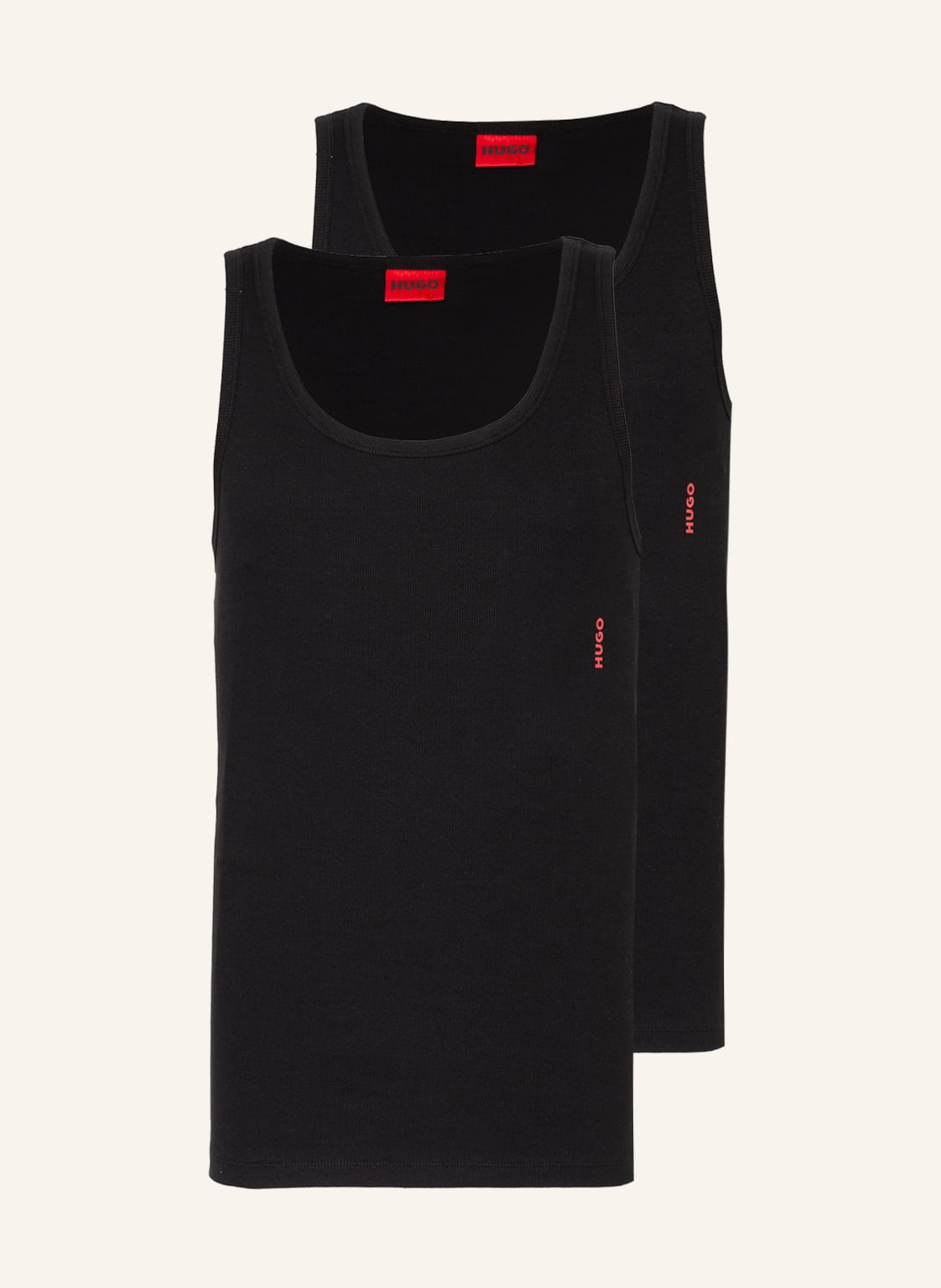 Image of Hugo 2er-Pack Unterhemden schwarz