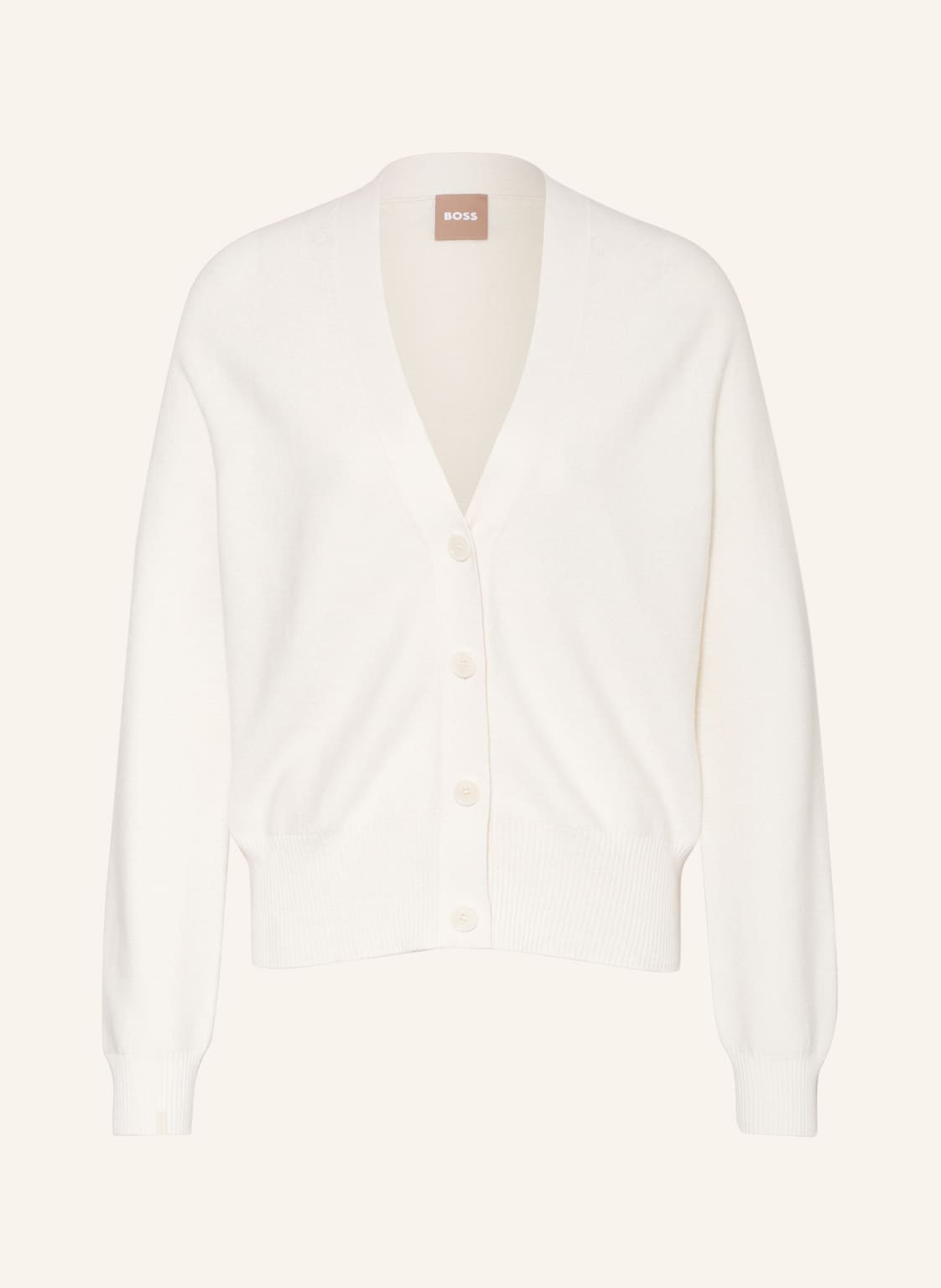 Image of Boss Strickjacke Faduana weiss