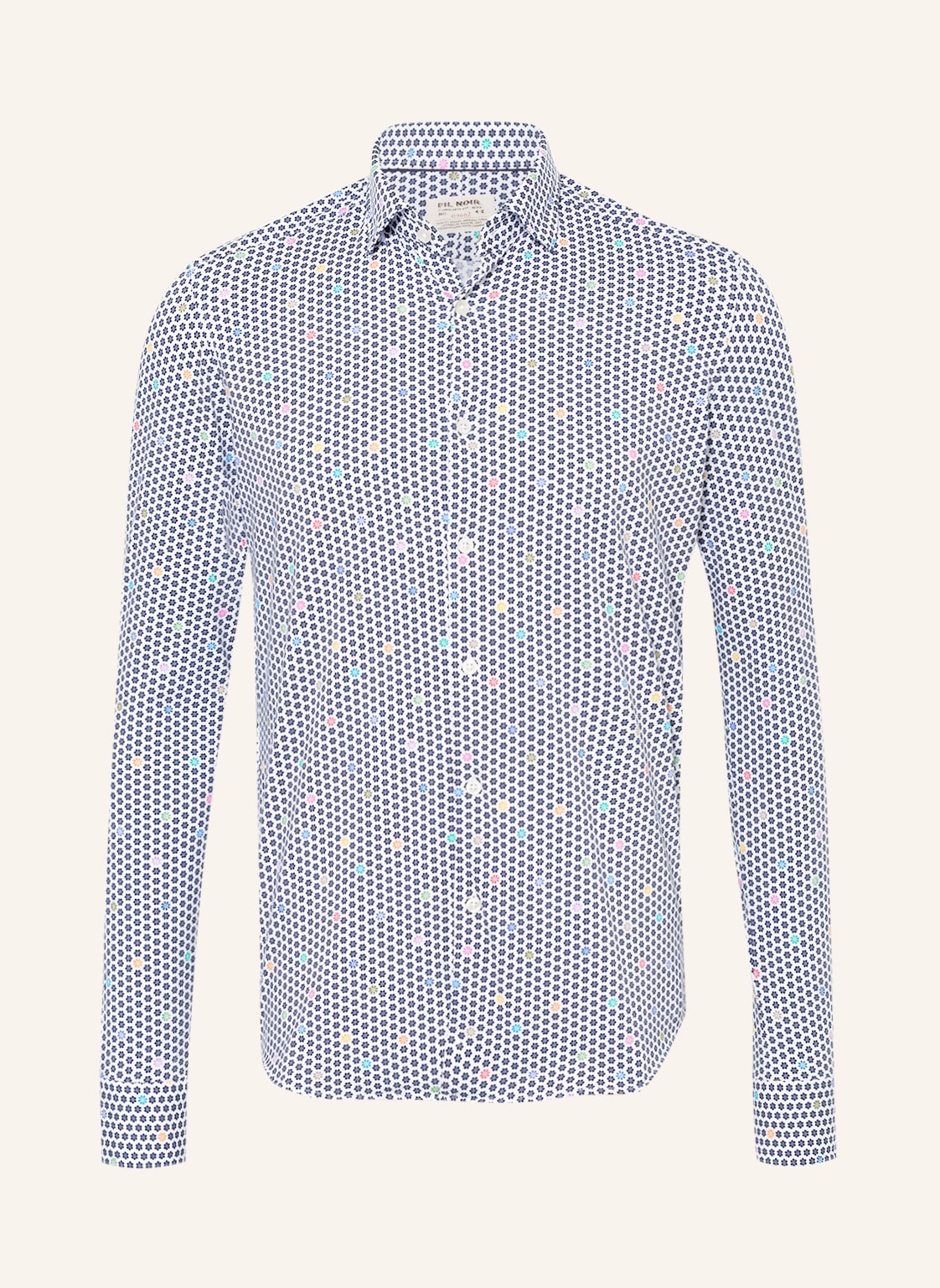 Image of Fil Noir Jerseyhemd Shaped Fit blau