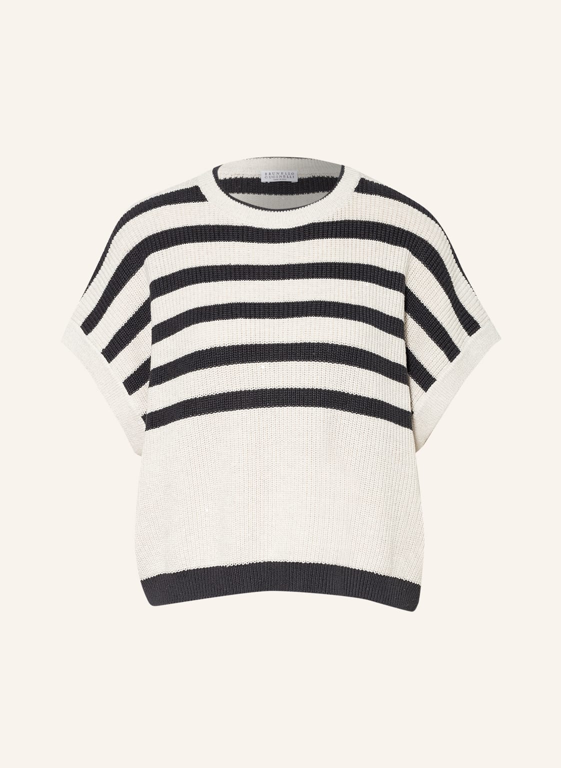 Image of Brunello Cucinelli Pullover Mit Pailletten schwarz