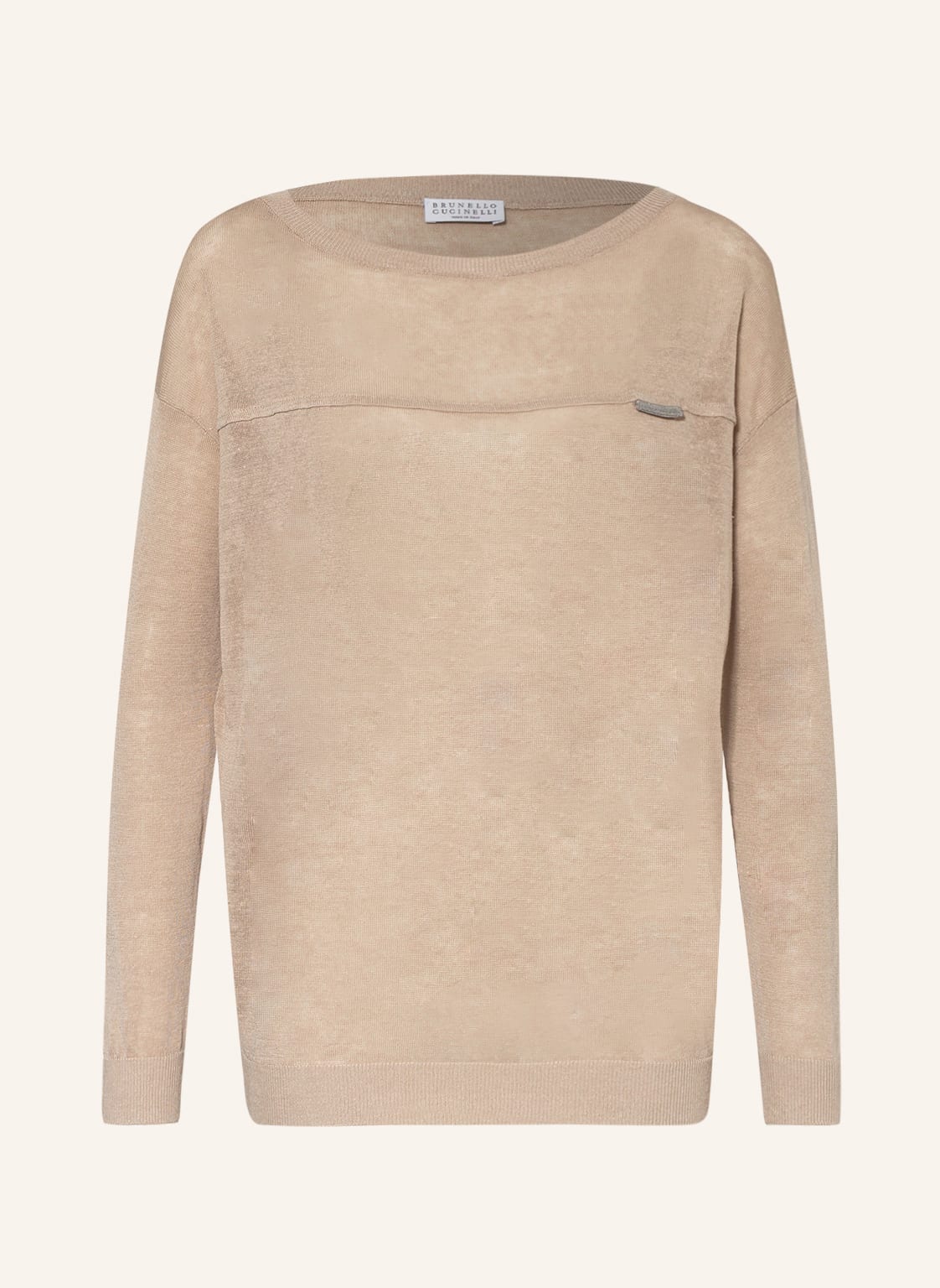 Image of Brunello Cucinelli Leinenpullover beige