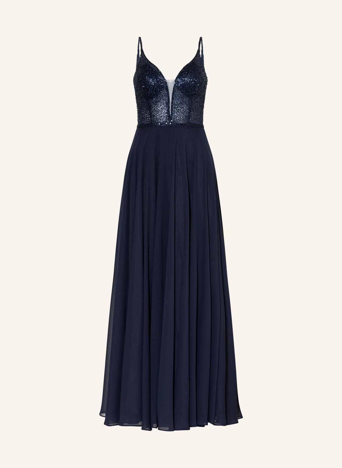 Image of Swing Kleid Mit Pailetten blau