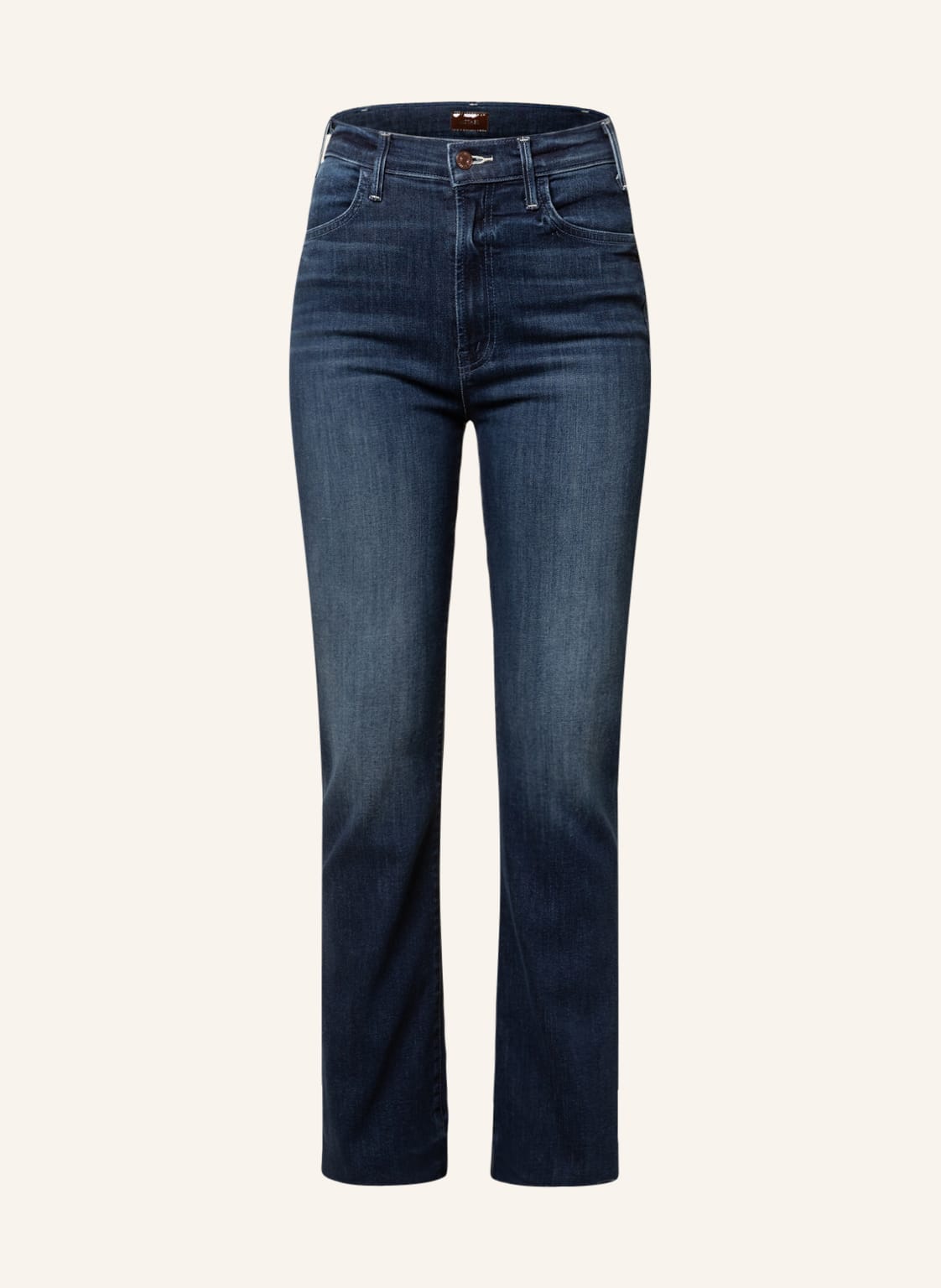 Image of Mother Bootcut Jeans The Hustler Ankle Fray blau