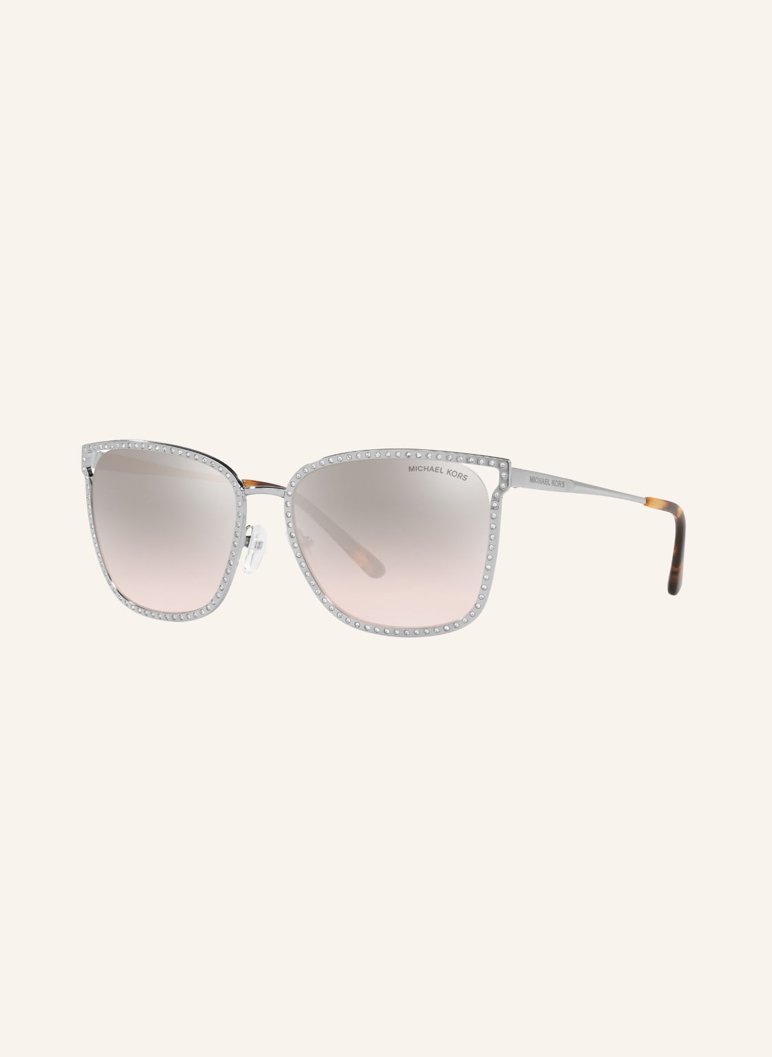 Image of Michael Kors Sonnenbrille mk1098b Stockholm Mit Schmucksteinbesatz silber