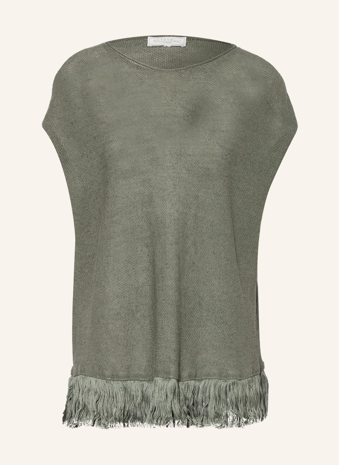 Image of Antonelli Firenze Stricktop Mit Leinen gruen