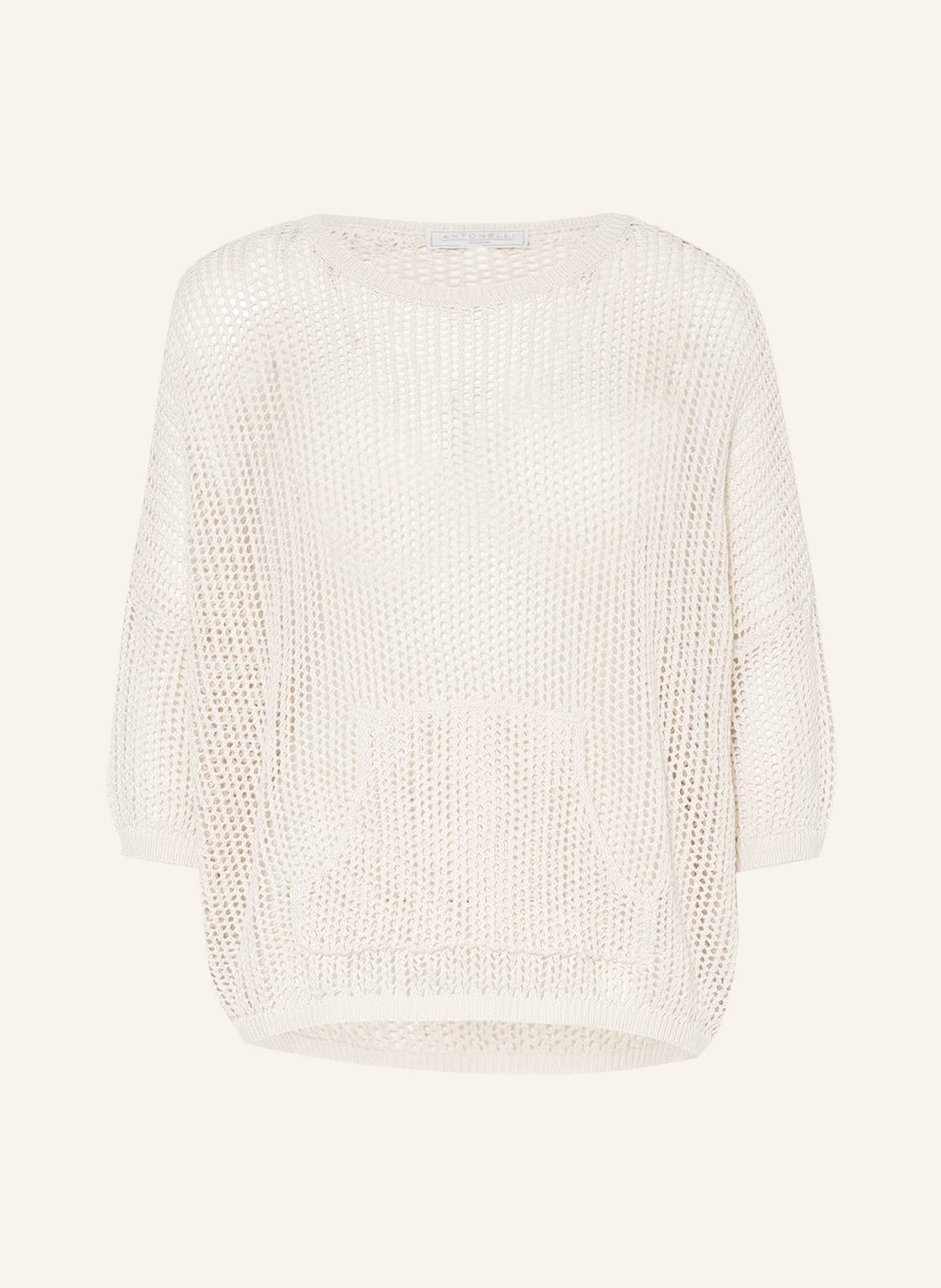 Image of Antonelli Firenze Oversized-Pullover Mit 3/4-Arm Und Leinen beige