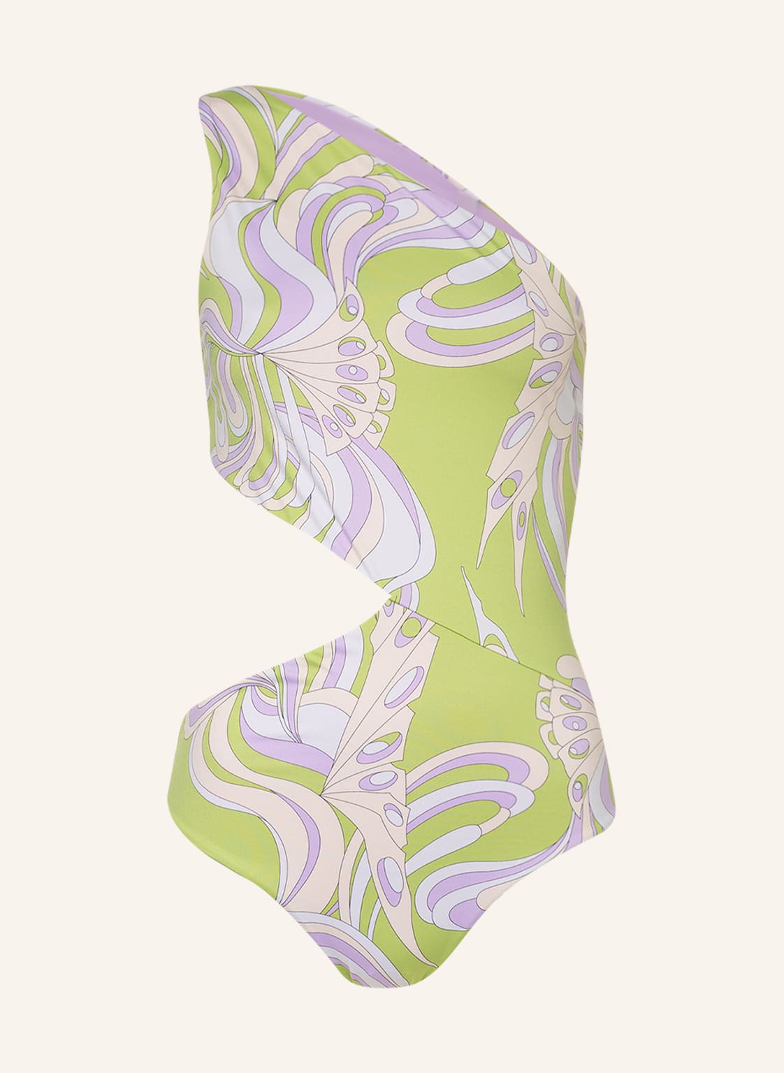 Image of Pucci One-Shoulder-Badeanzug gruen