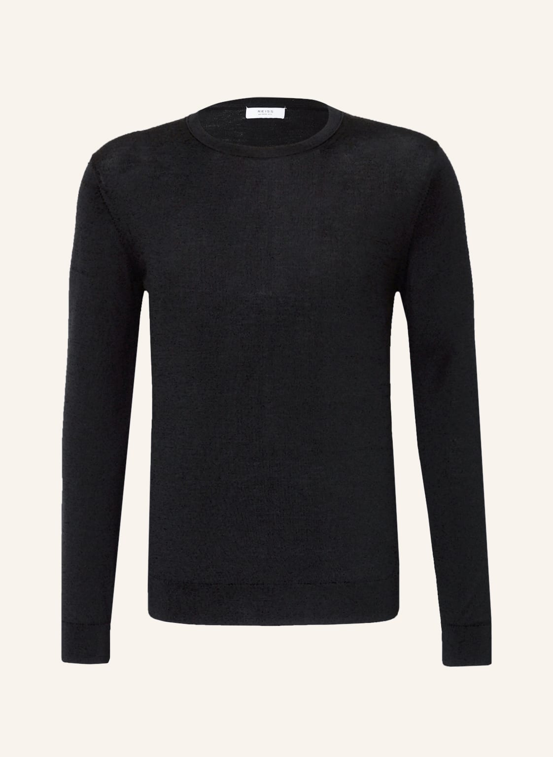 Image of Reiss Pullover Wessex Aus Merinowolle schwarz