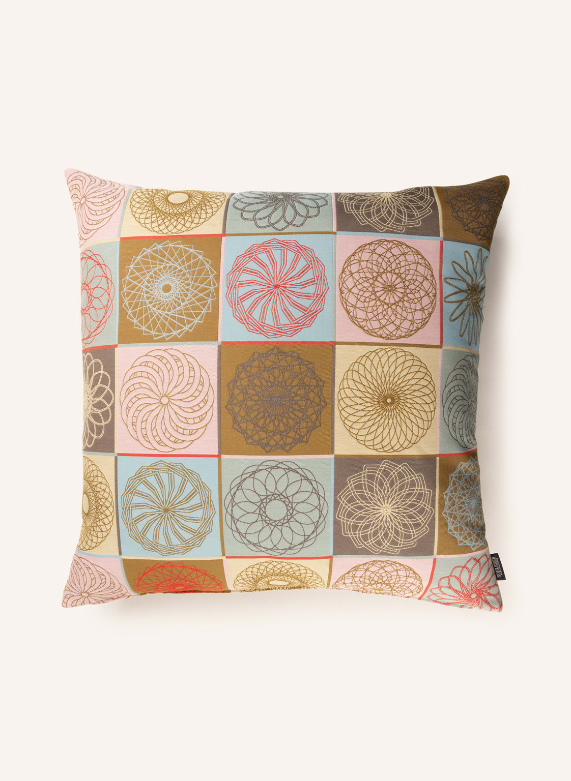 Image of Rohleder Dekokissen Spiro Cube Mit Federfüllung rosa