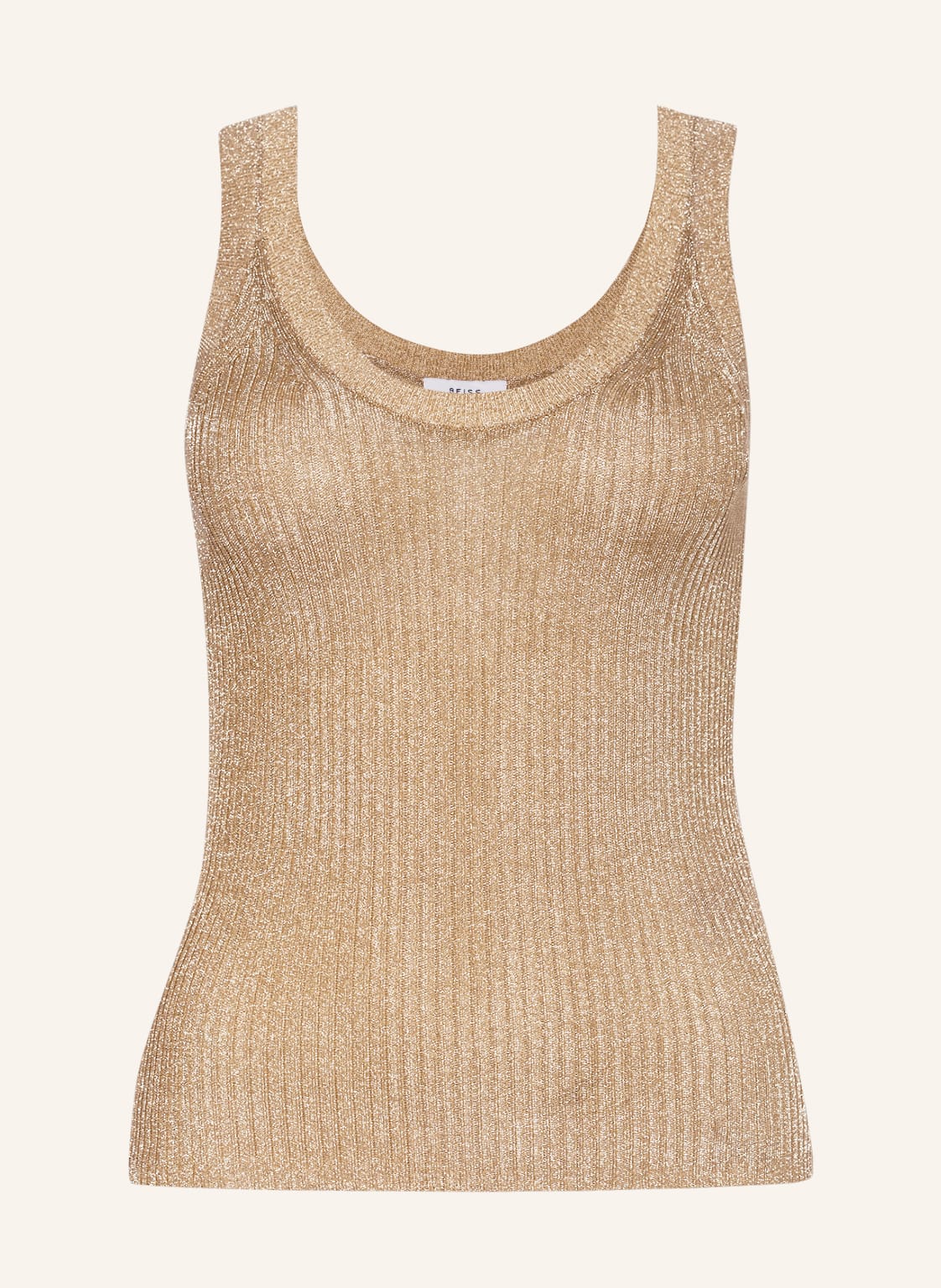 Image of Reiss Stricktop Imogen Mit Glitzergarn gold