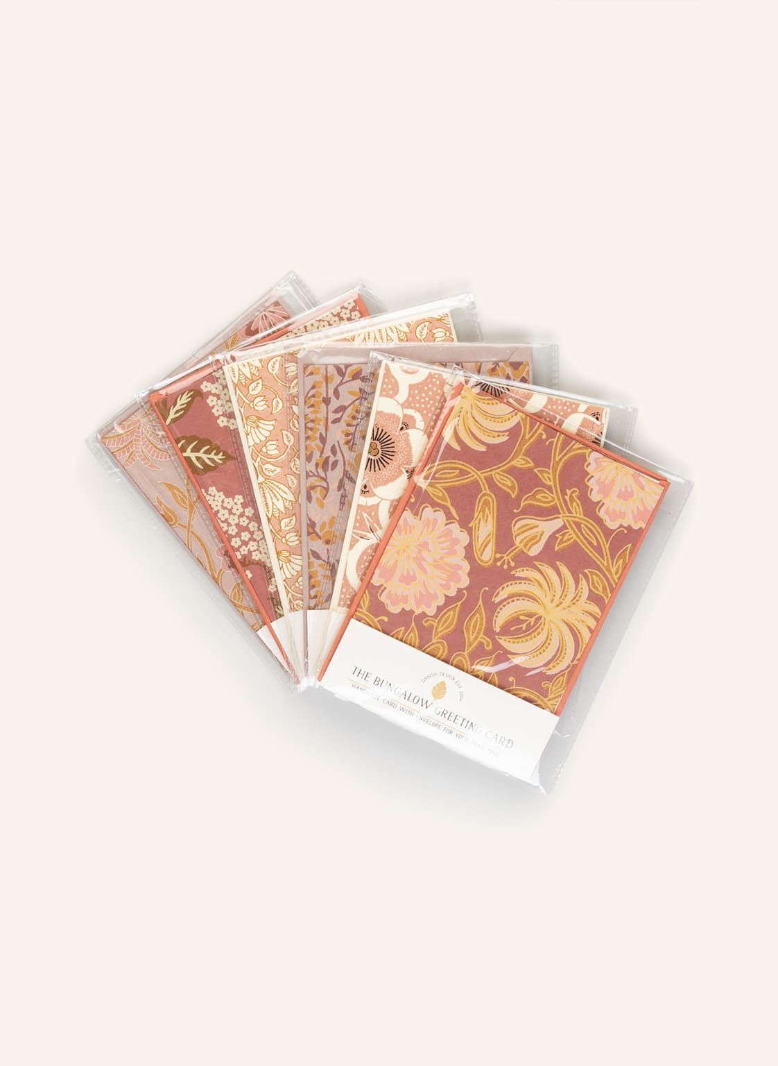 Image of Bungalow Denmark 6er-Set Grußkarten Kollam Mit Briefumschlag rosa