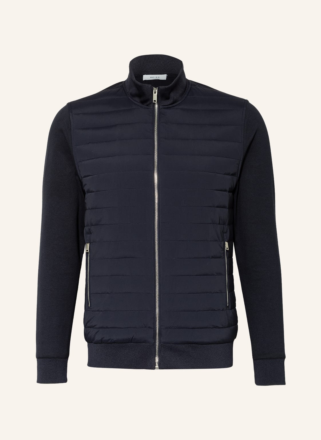 Image of Reiss Jacke Fliintoff Im Materialmix blau