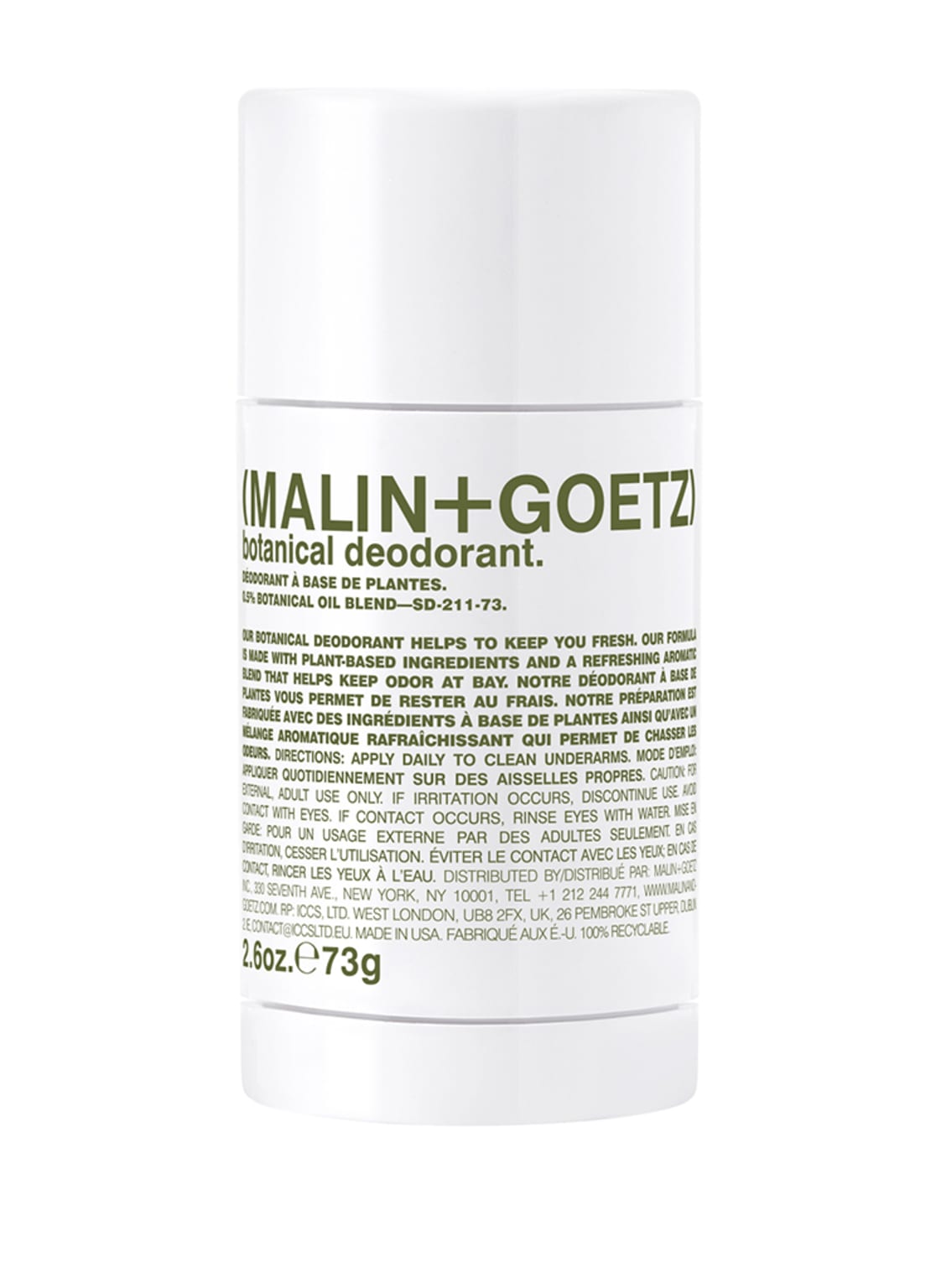 Image of (Malin+Goetz) Botanical Deodorant Deo-Stick 73 g