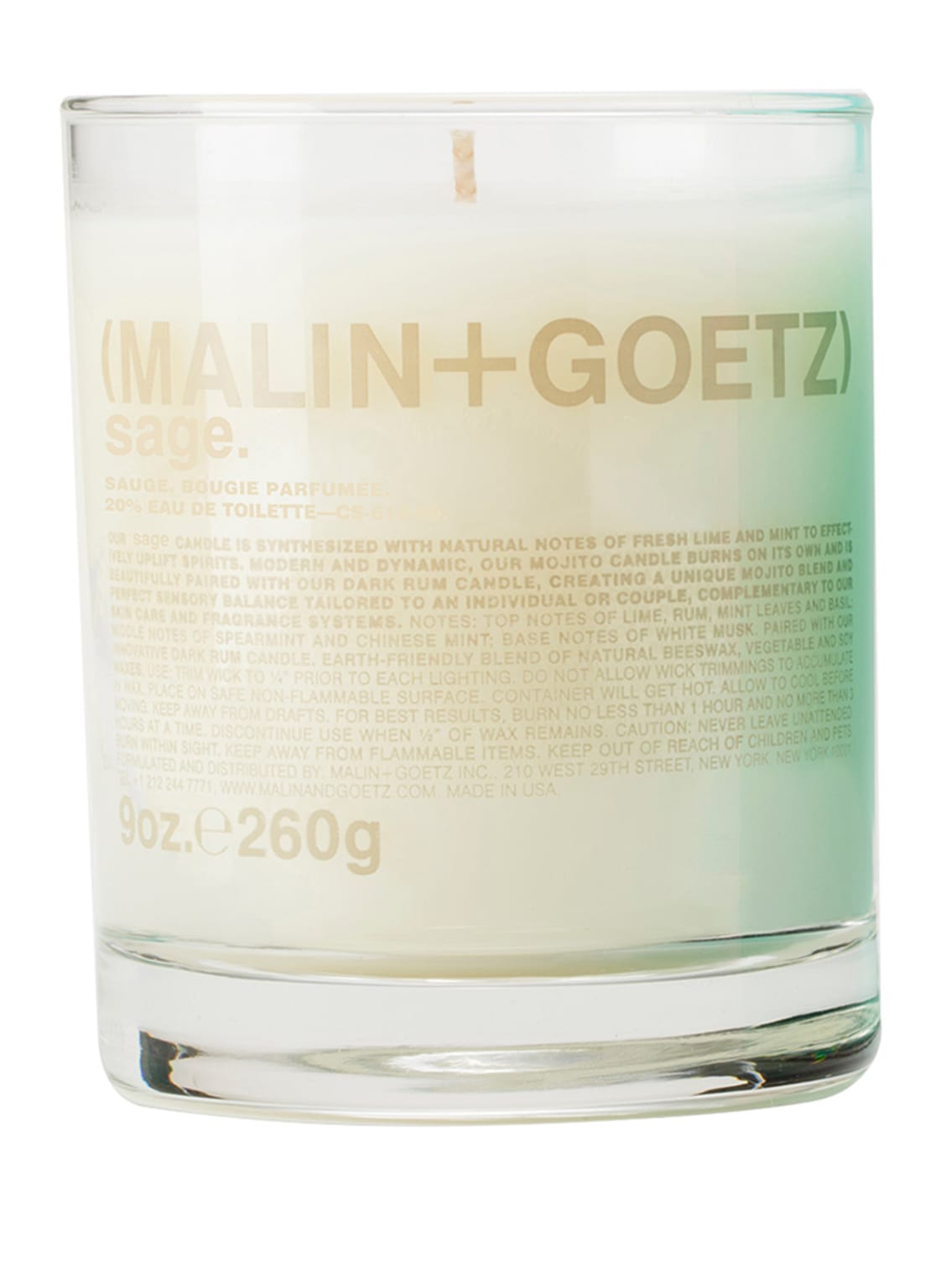Image of (Malin+Goetz) Sage Candle Duftkerze 260 g