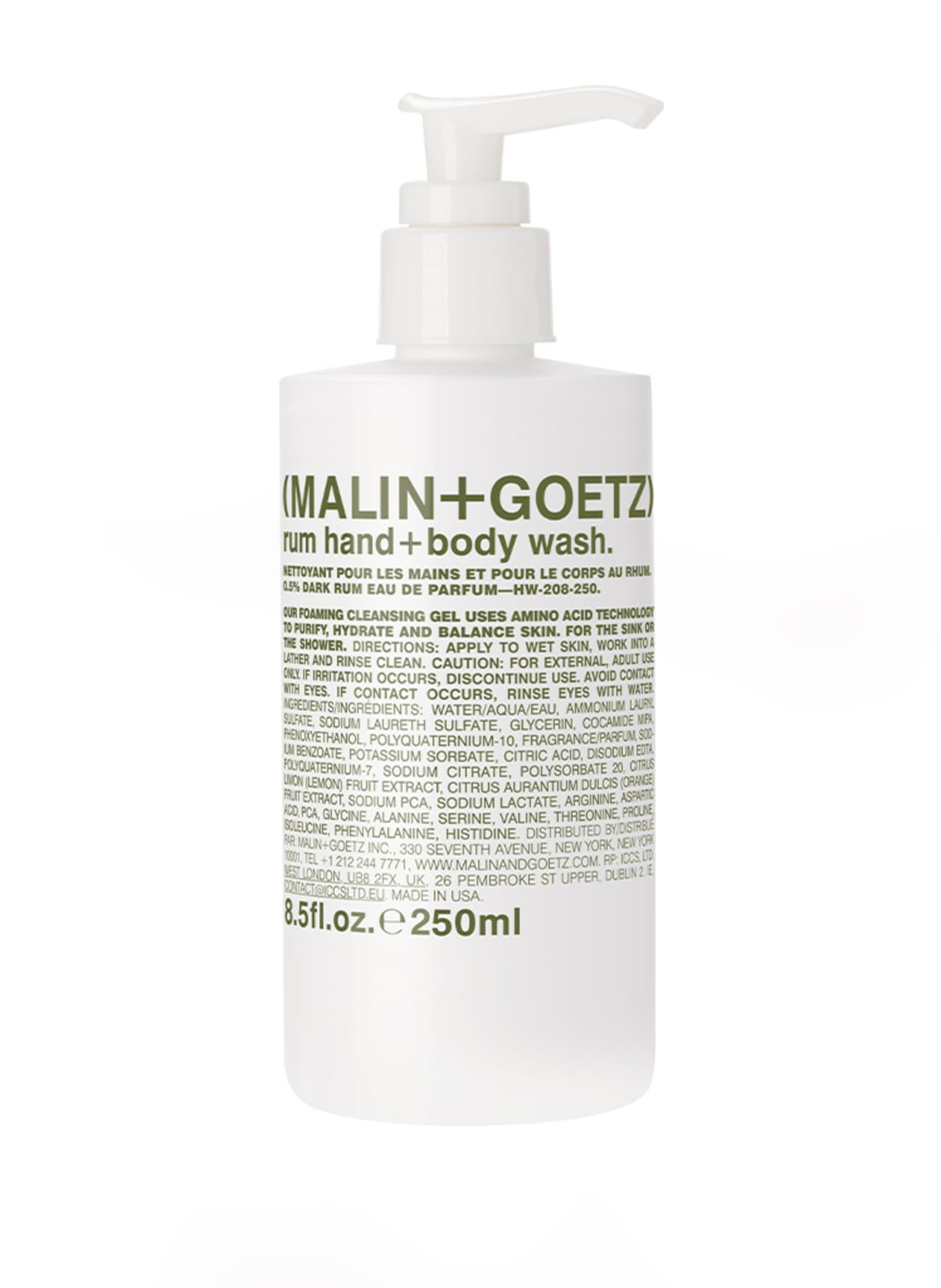 Image of (Malin+Goetz) Rum Hand + Body Wash Körper- und Handwaschgel 250 ml