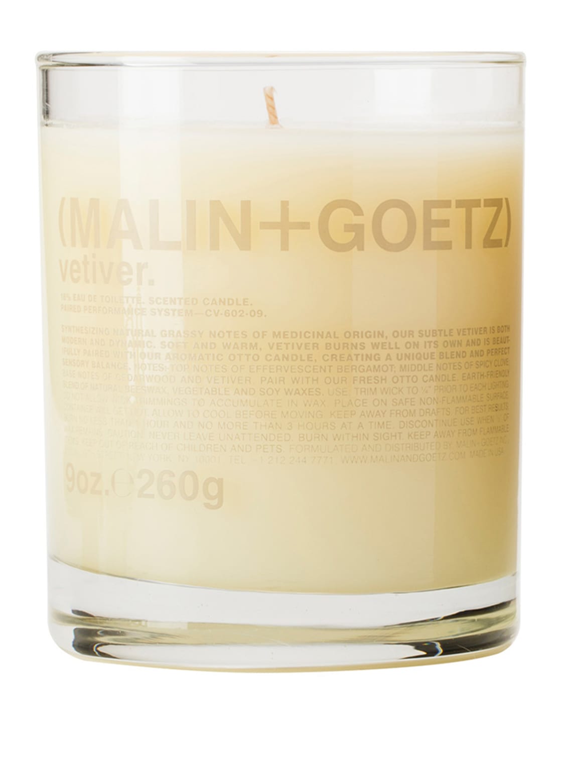 Image of (Malin+Goetz) Vetiver Candle Duftkerze 260 g