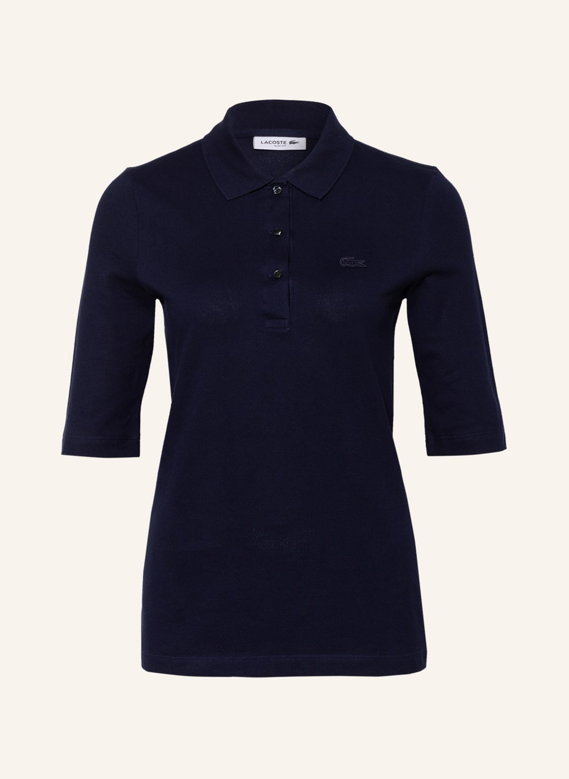 Image of Lacoste Piqué-Poloshirt Mit 3/4-Arm blau