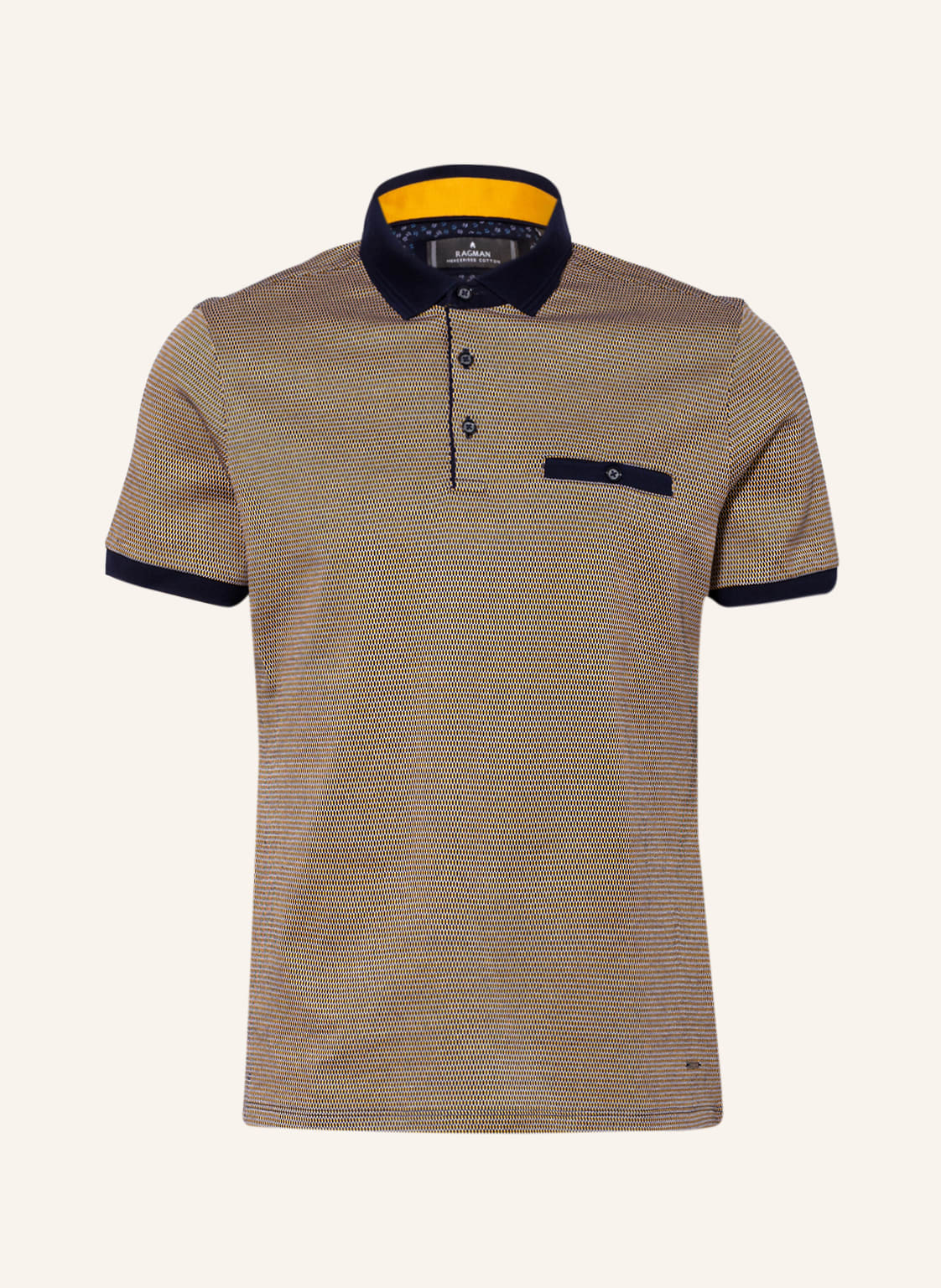 Image of Ragman Jersey-Poloshirt gelb