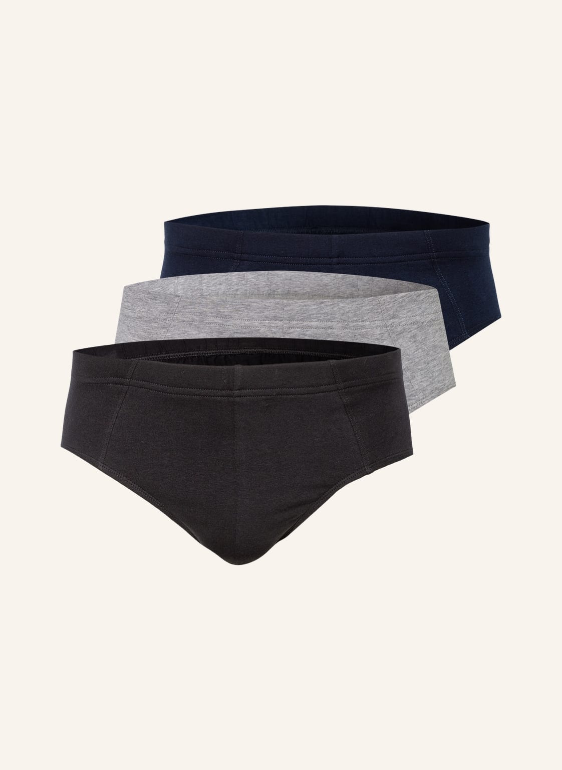 Image of Schiesser 3er-Pack Slips 95/5 grau