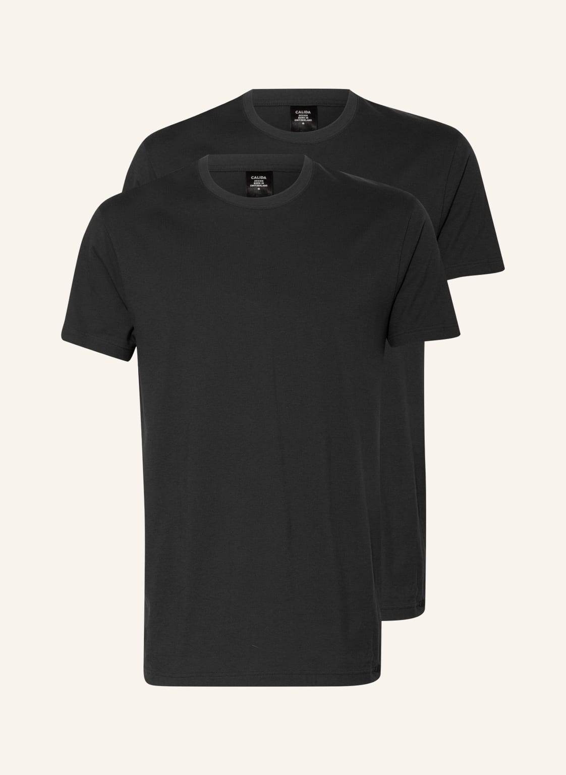 Image of Calida 2er-Pack T-Shirts Natural Benefit schwarz