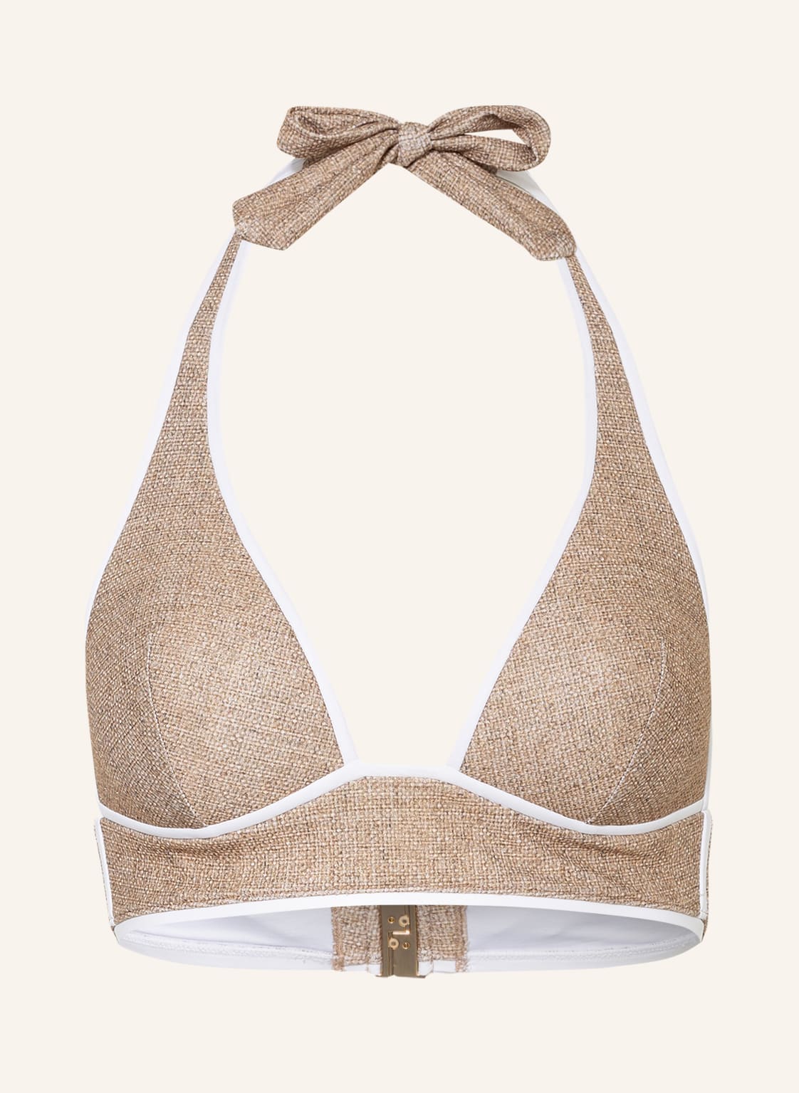 Image of Maryan Mehlhorn Neckholder-Bikini-Top Canvas Mit Glitzergarn braun