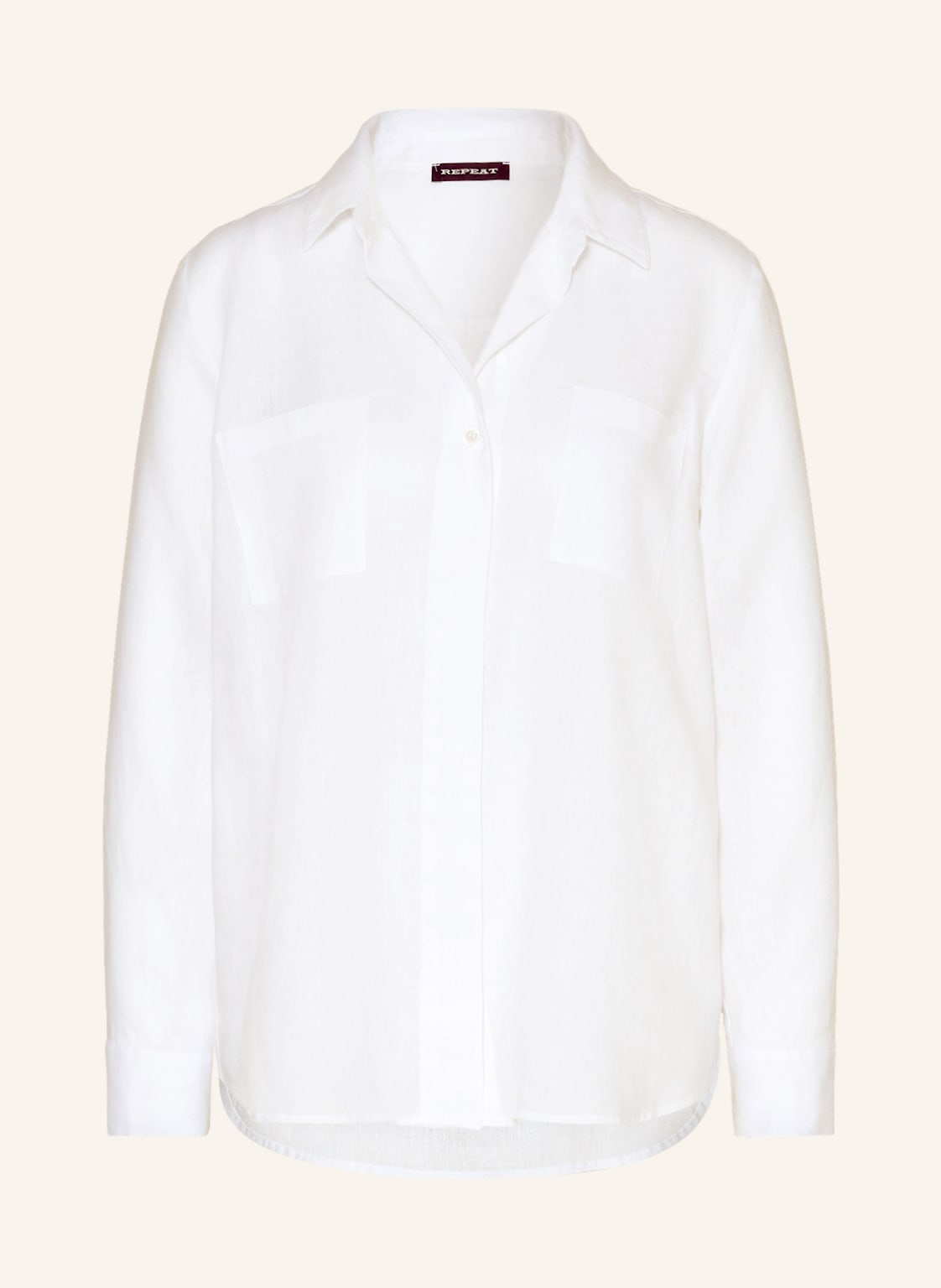 Image of Repeat Hemdbluse Aus Leinen weiss