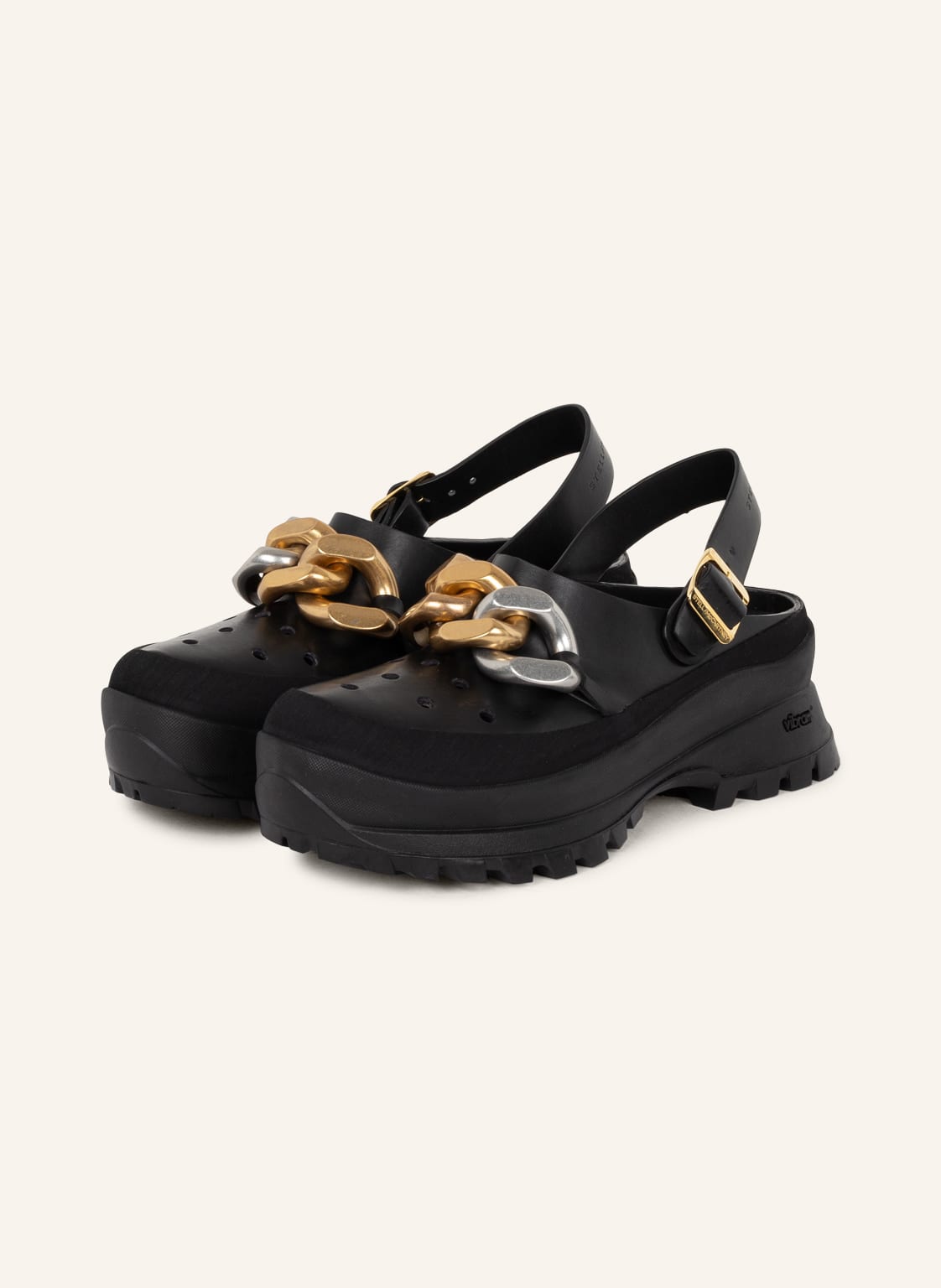 Image of Stella Mccartney Plateau-Clogs Trace schwarz