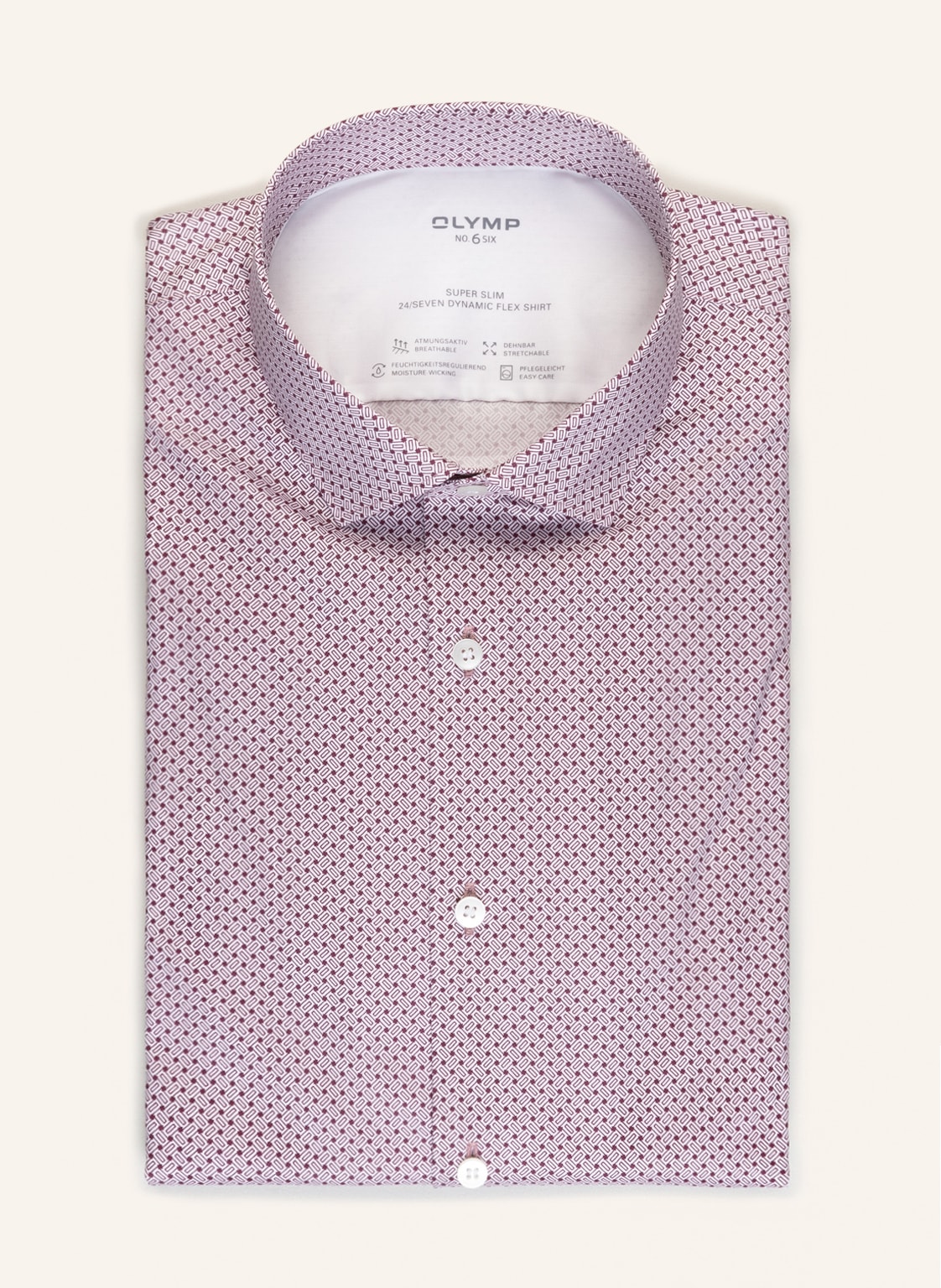 Image of Olymp Hemd No. Six 24/Seven Super Slim rot