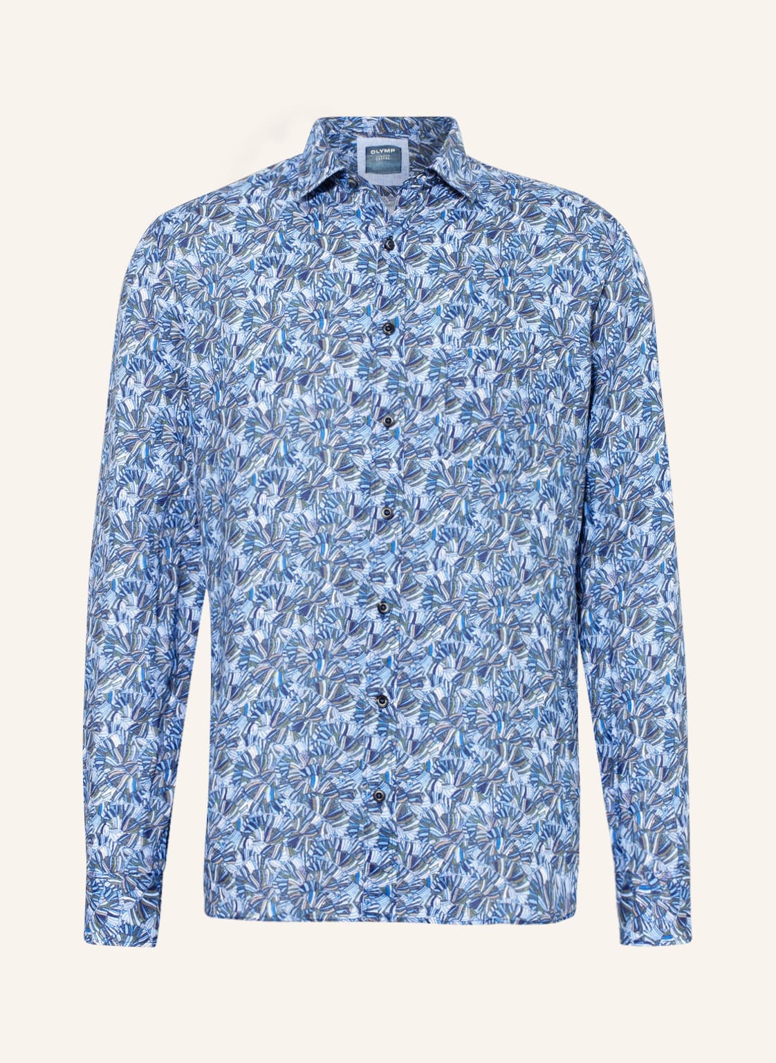 Image of Olymp Leinenhemd Modern Fit blau