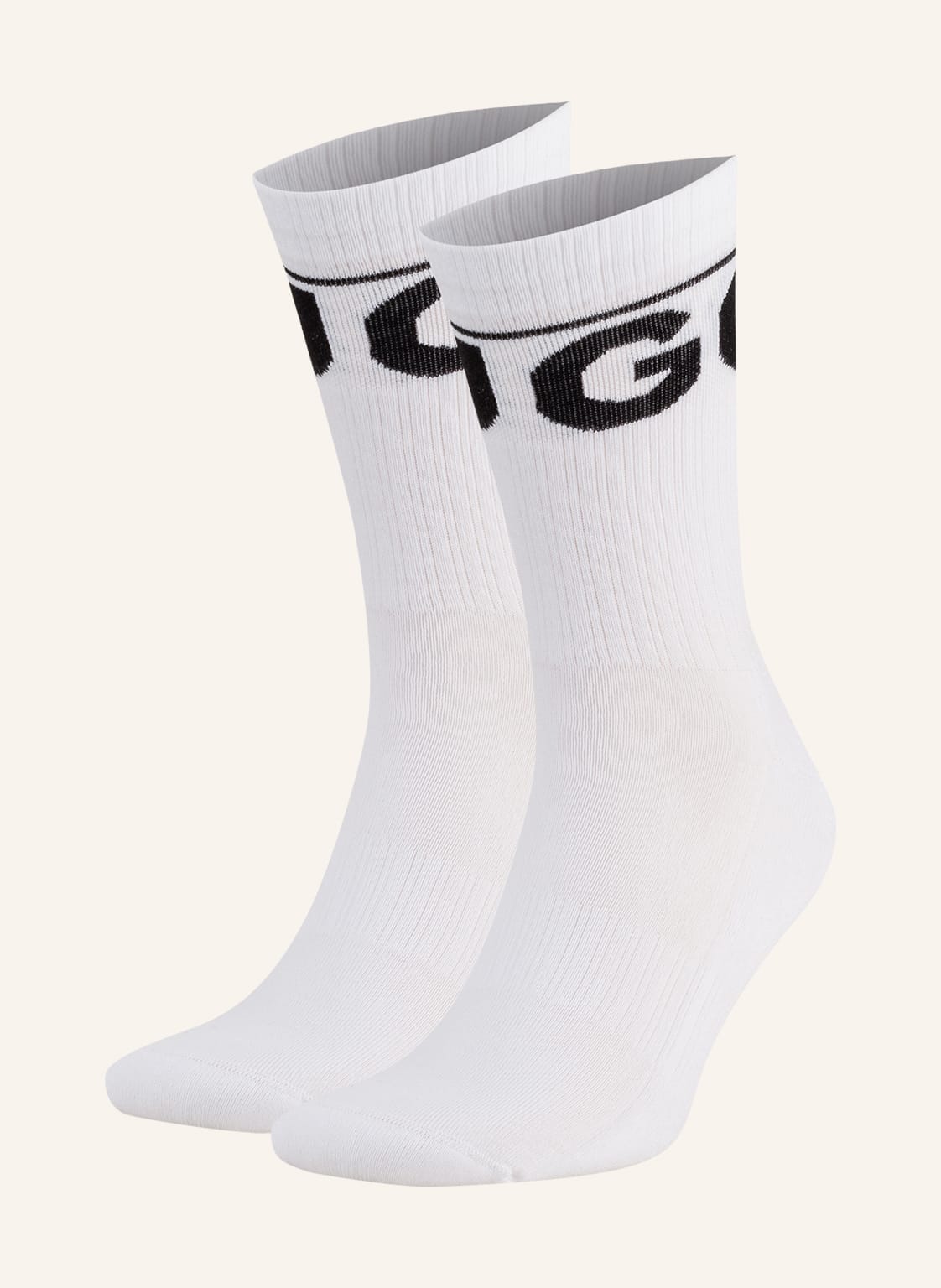 Image of Hugo 2er-Pack Socken Rib Iconic weiss