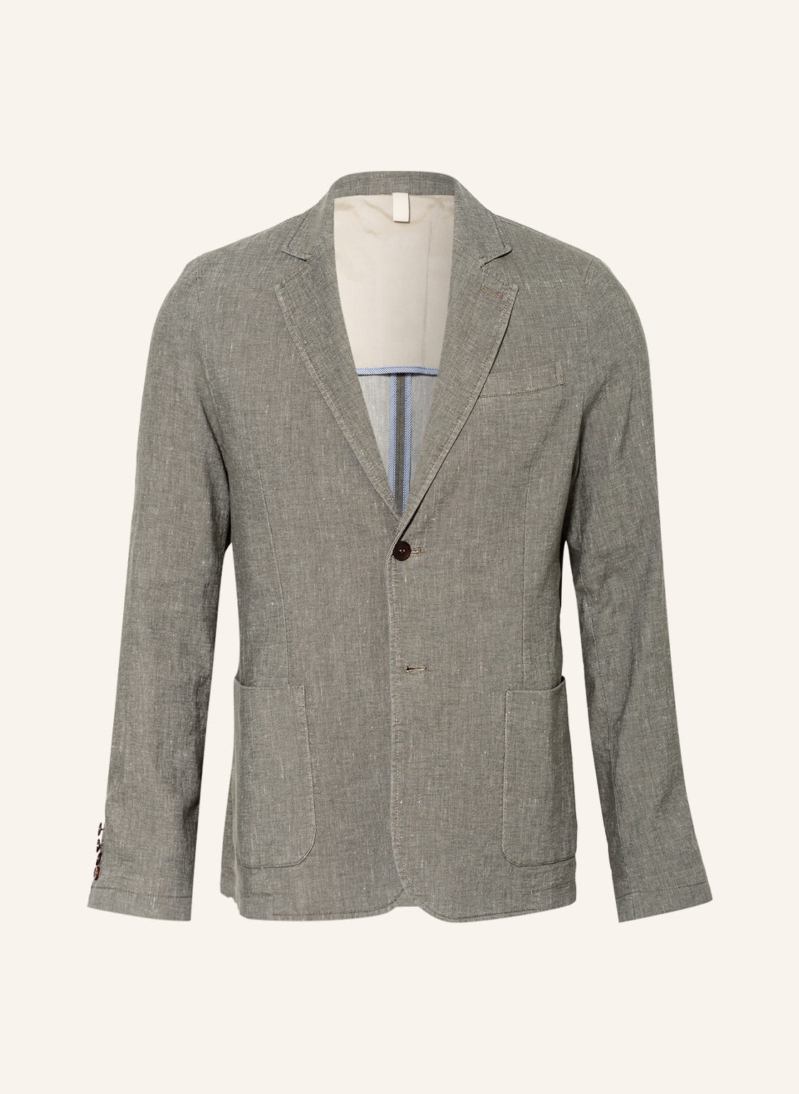 Image of Olymp Sakko Body Fit Mit Leinen gruen