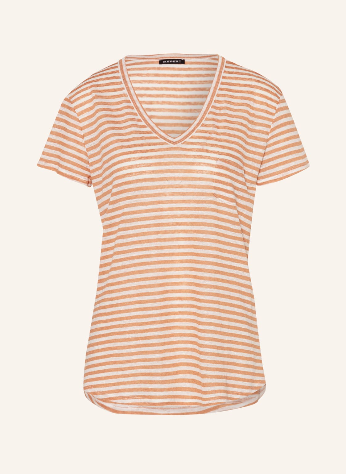 Image of Repeat T-Shirt Aus Leinen orange