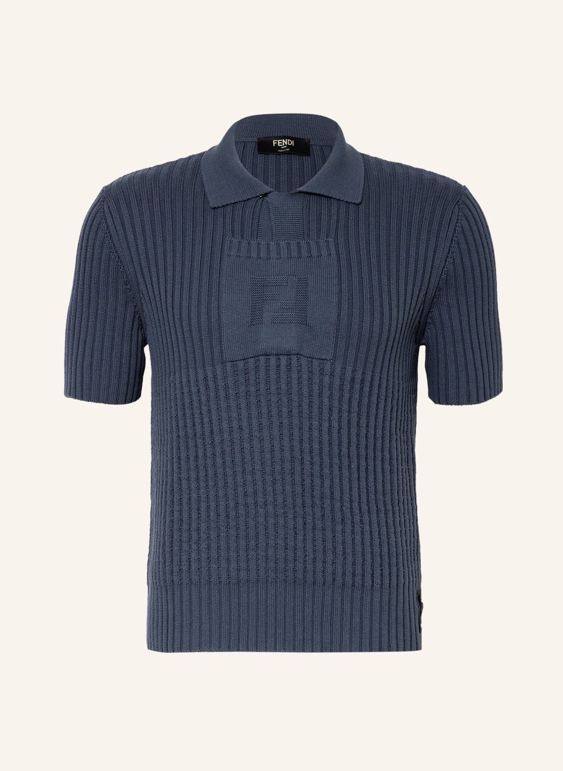 Image of Fendi Strick-Poloshirt blau
