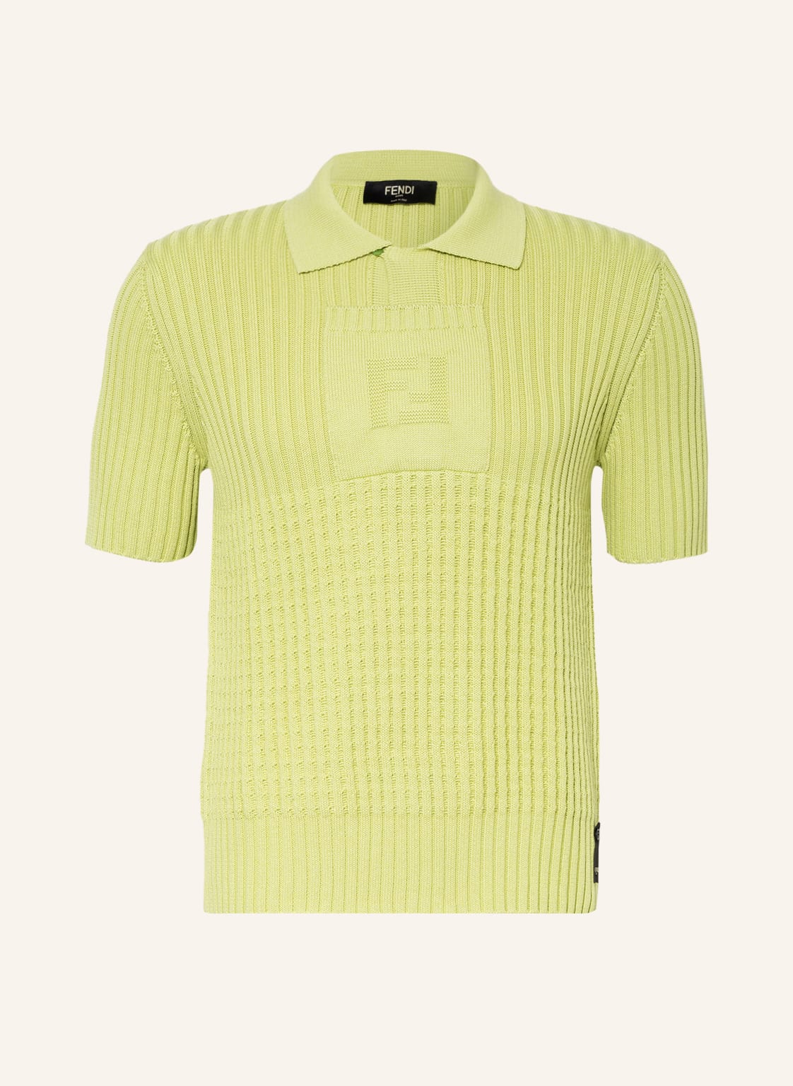 Image of Fendi Strick-Poloshirt gruen