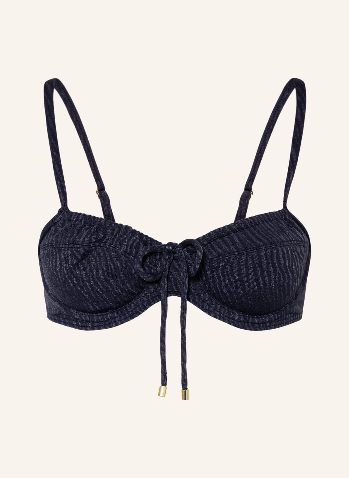 Image of Cyell Bügel-Bikini-Top Midnight Zebra blau