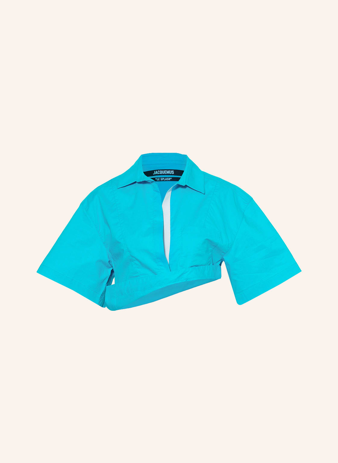 Image of Jacquemus Cropped-Bluse La Chemise Capri blau