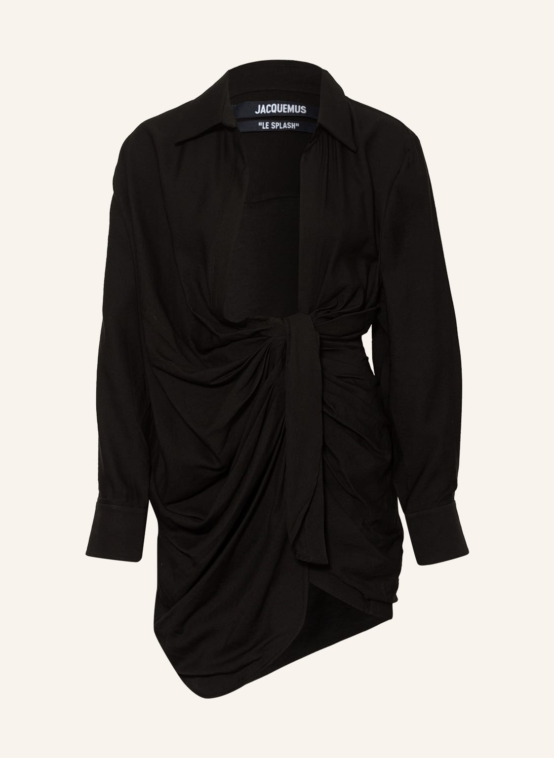 Image of Jacquemus Kleid In Wickeloptik schwarz