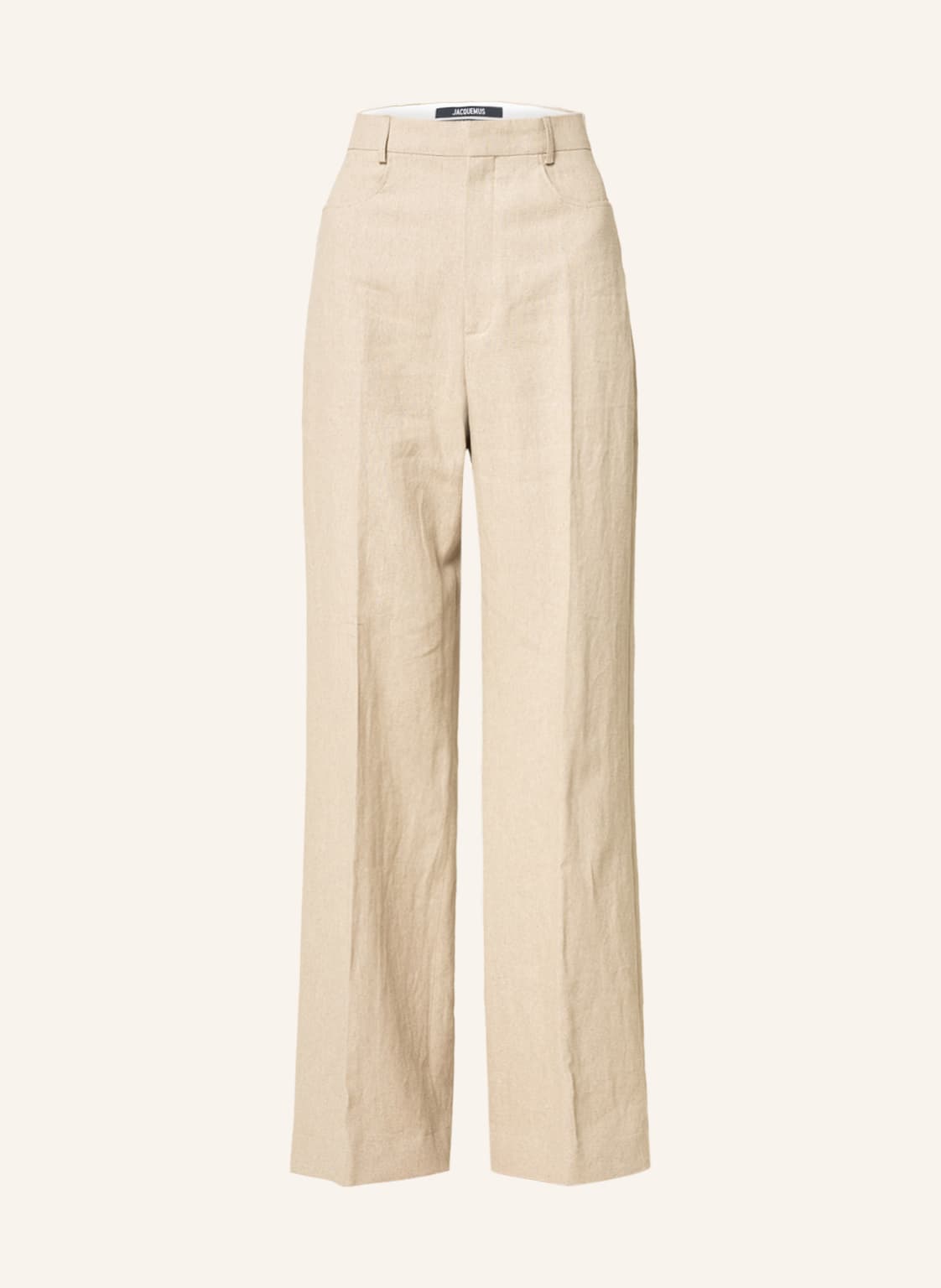 Image of Jacquemus Marlenehose Le Pantalon Sauge Aus Leinen beige