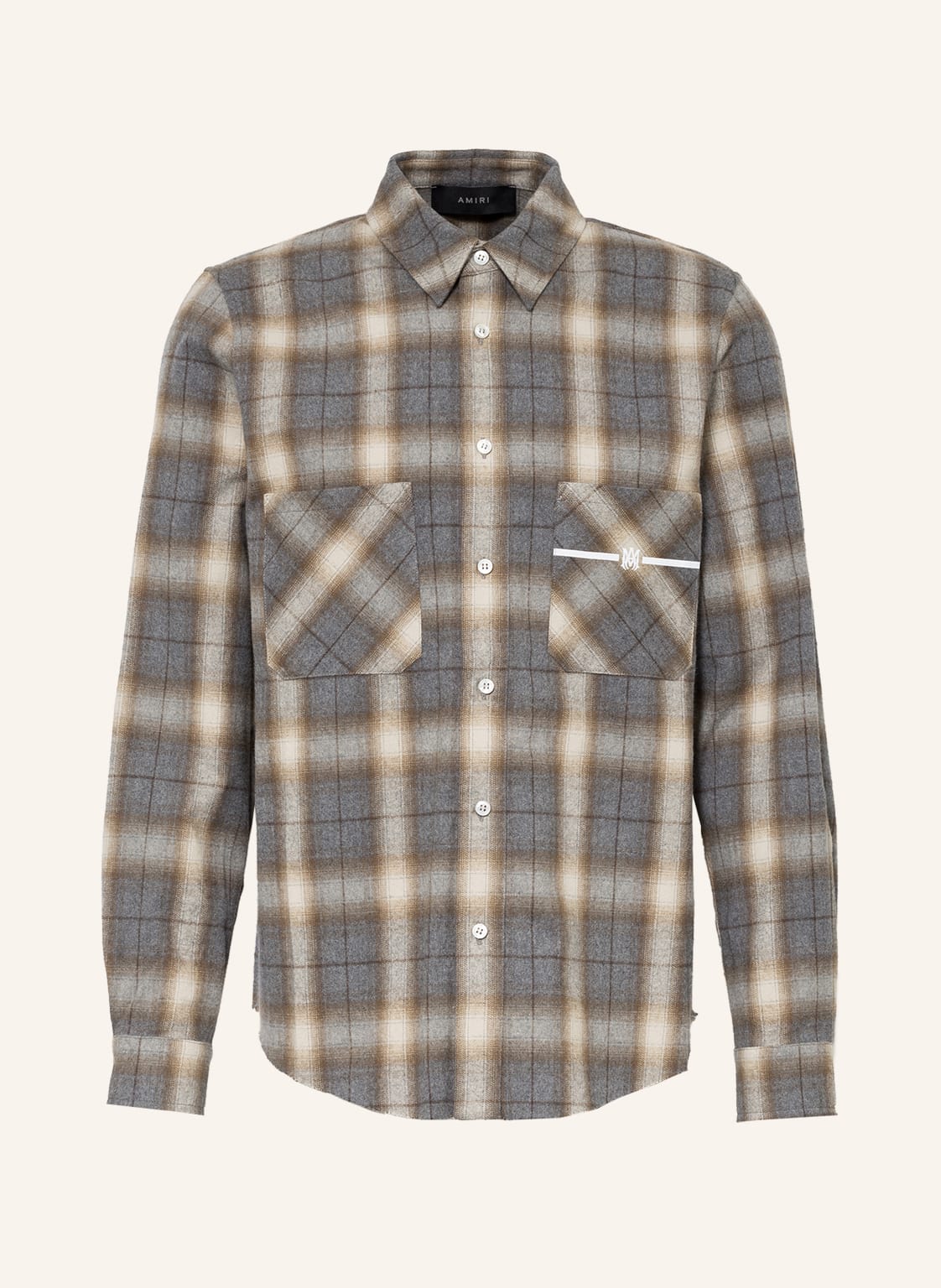 Image of Amiri Flanellhemd Comfort Fit grau