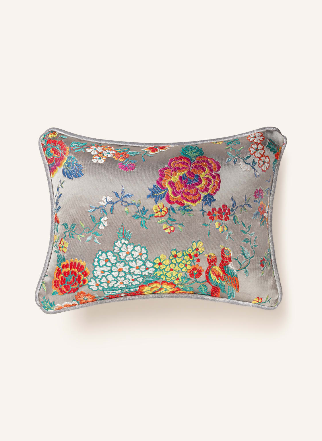 Image of Etro Home Samt-Dekokissen grau